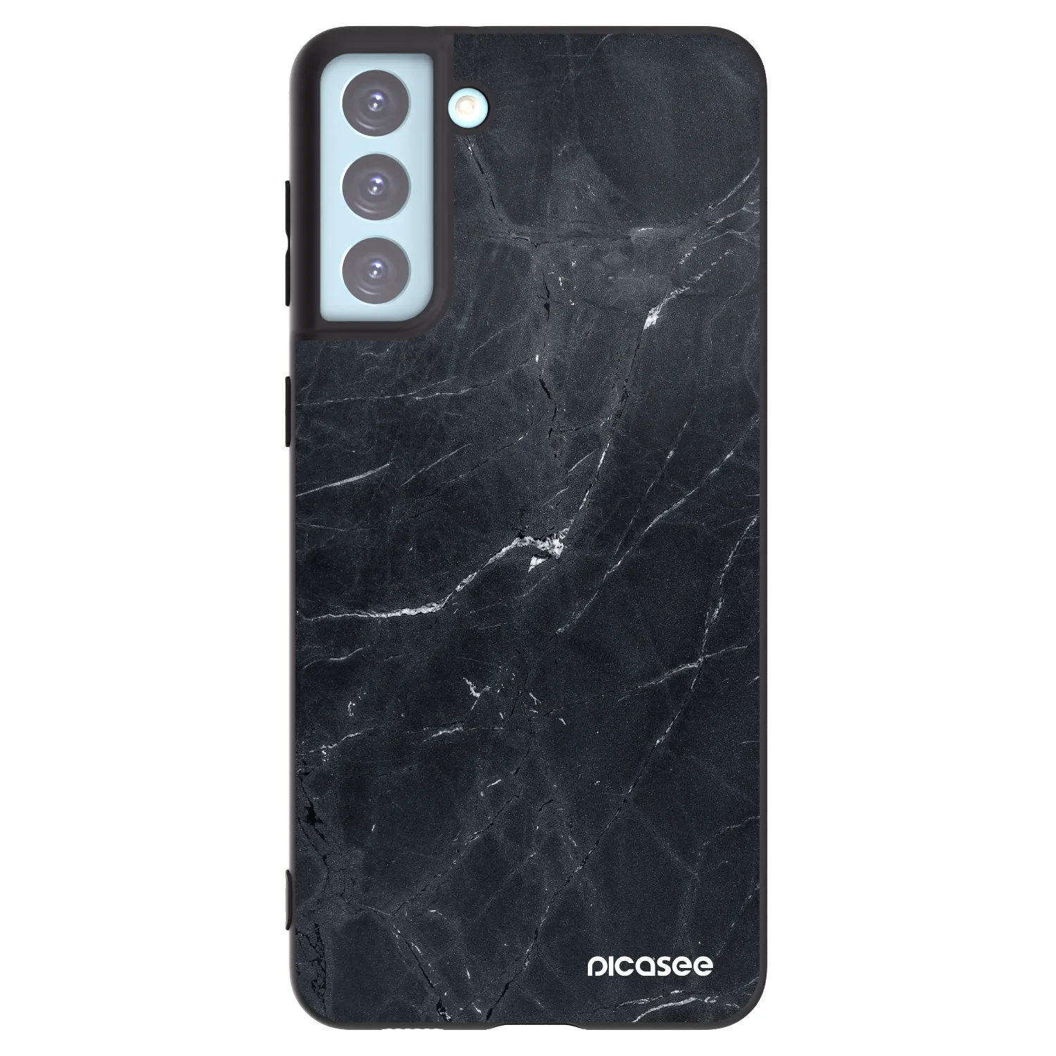 Picasee husă neagră din silicon pentru Samsung Galaxy S21+ 5G G996F - Black marble
