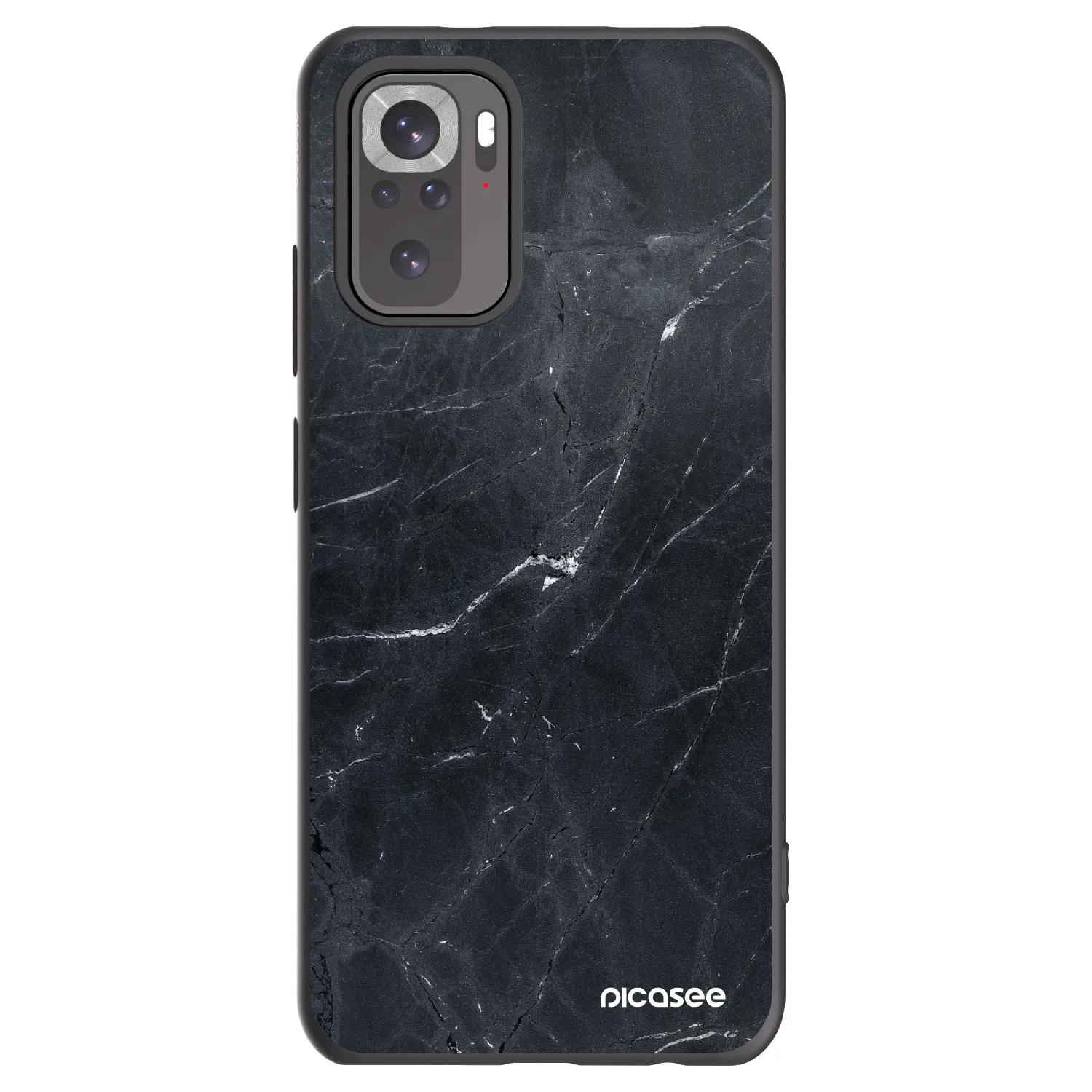 Picasee husă neagră din silicon pentru Xiaomi Redmi Note 10 - Black marble