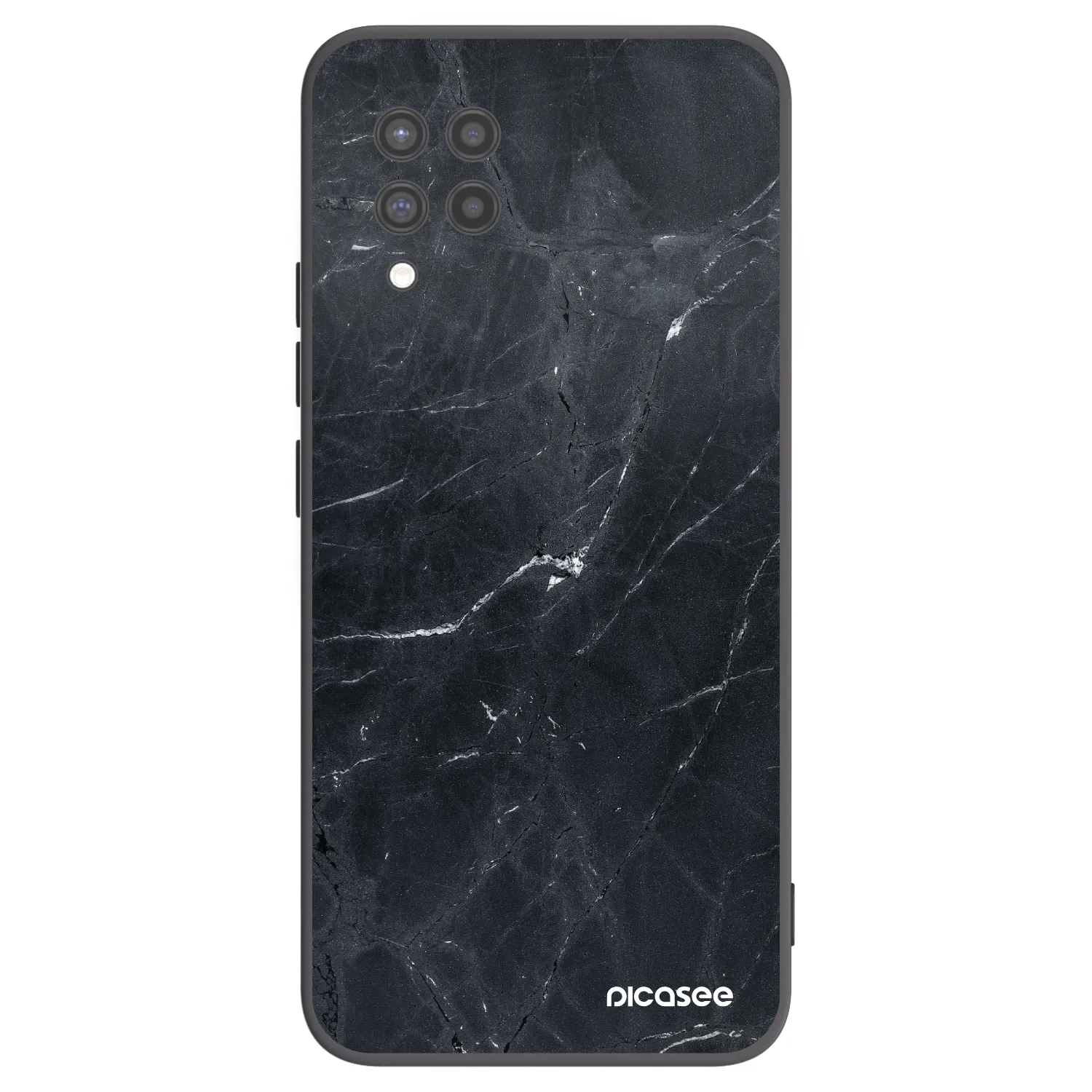 Picasee husă neagră din silicon pentru Samsung Galaxy A42 A426B - Black marble