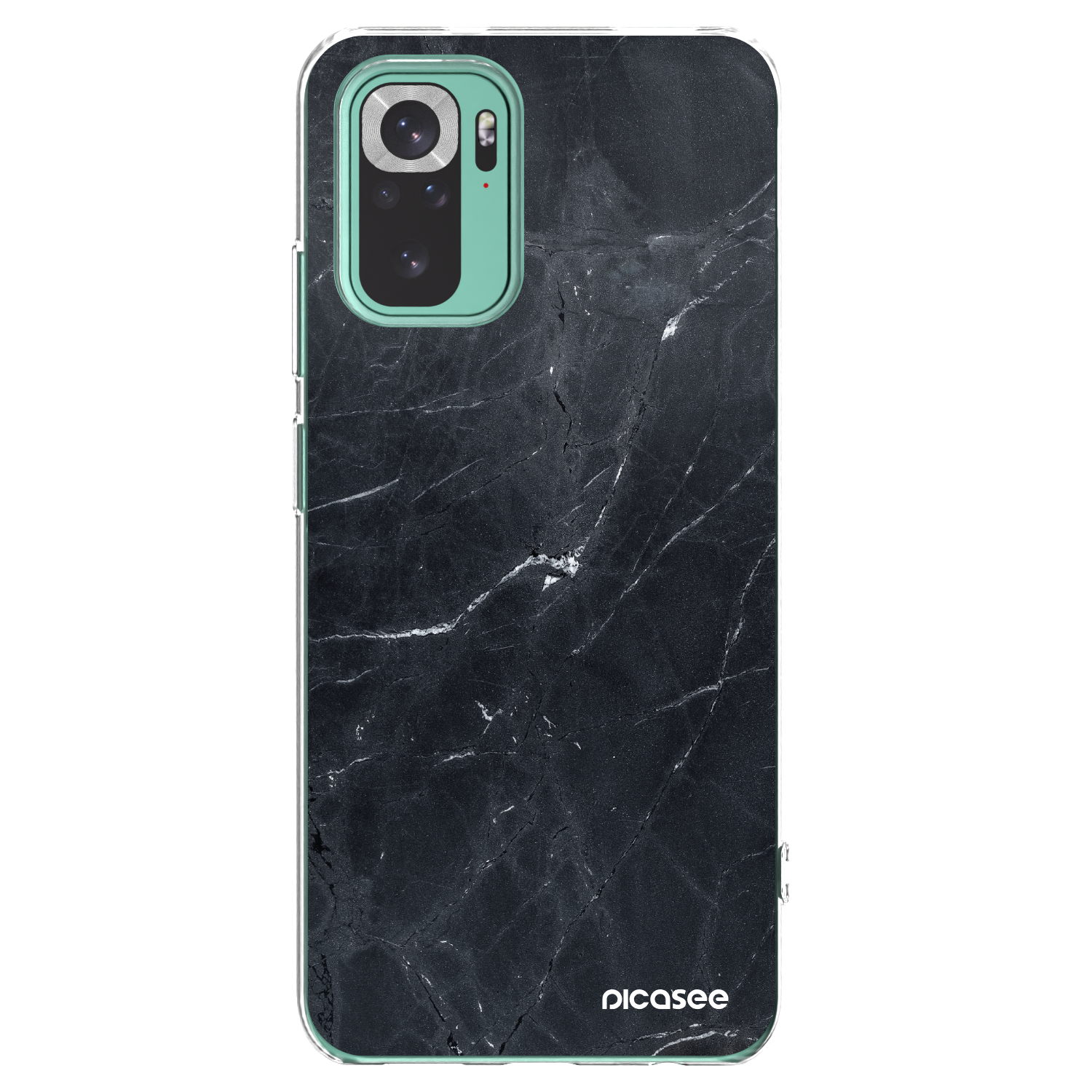 Picasee husă transparentă din silicon pentru Xiaomi Redmi Note 10 Pro - Black marble