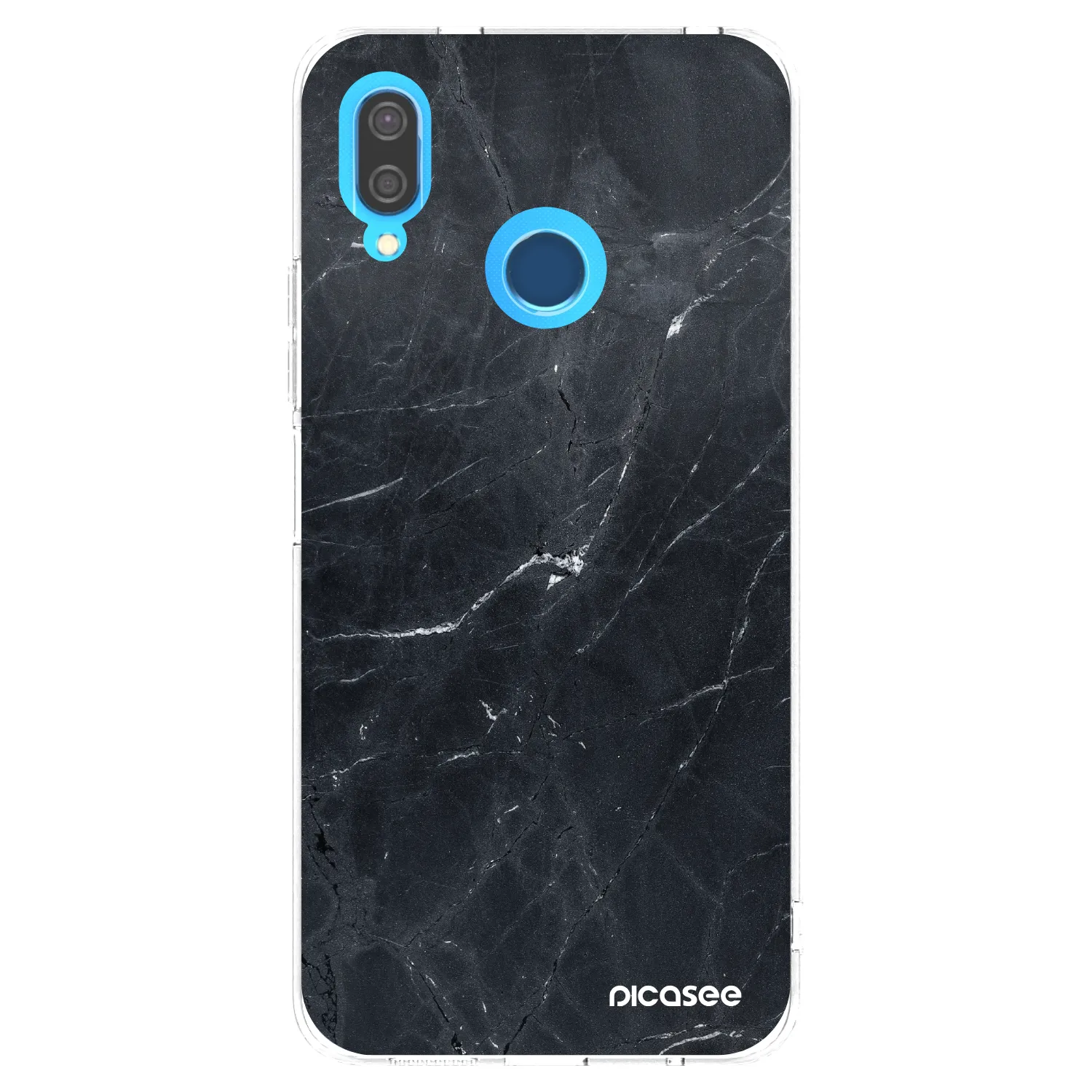 Picasee husă transparentă din silicon pentru Huawei P20 Lite - Black marble