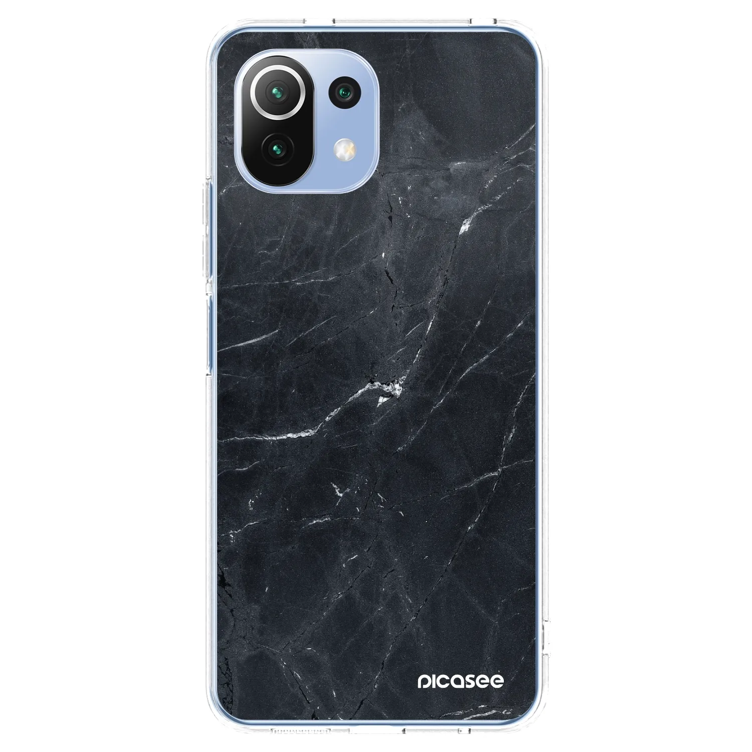 Picasee husă transparentă din silicon pentru Xiaomi Mi 11 Lite - Black marble