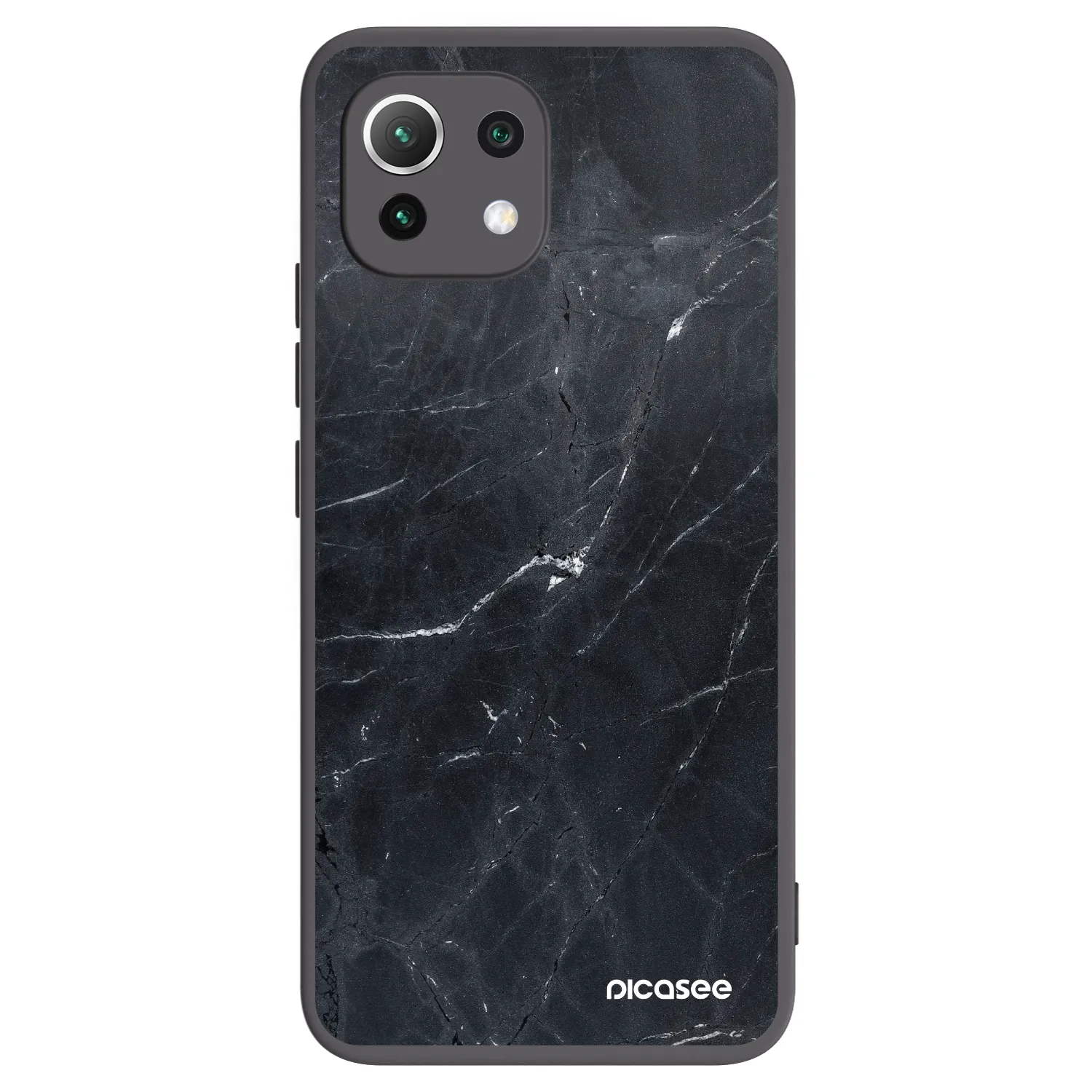Picasee husă neagră din silicon pentru Xiaomi Mi 11 Lite - Black marble
