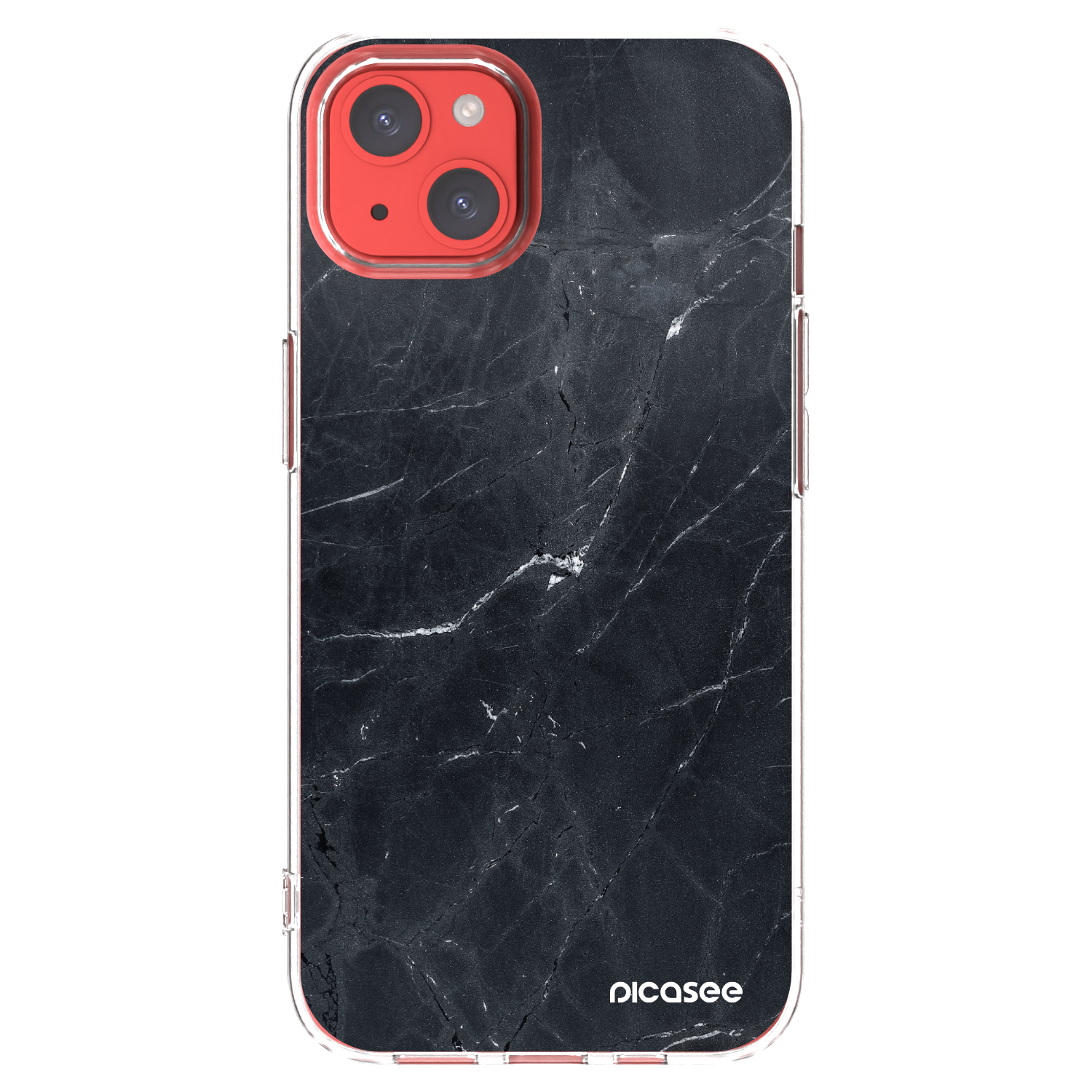 Picasee husă transparentă din silicon pentru Apple iPhone 13 - Black marble