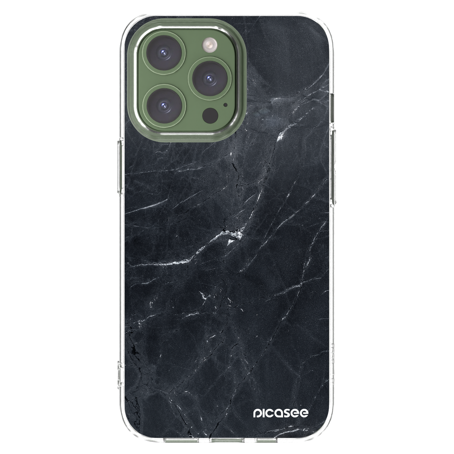 Picasee husă transparentă din silicon pentru Apple iPhone 13 Pro - Black marble