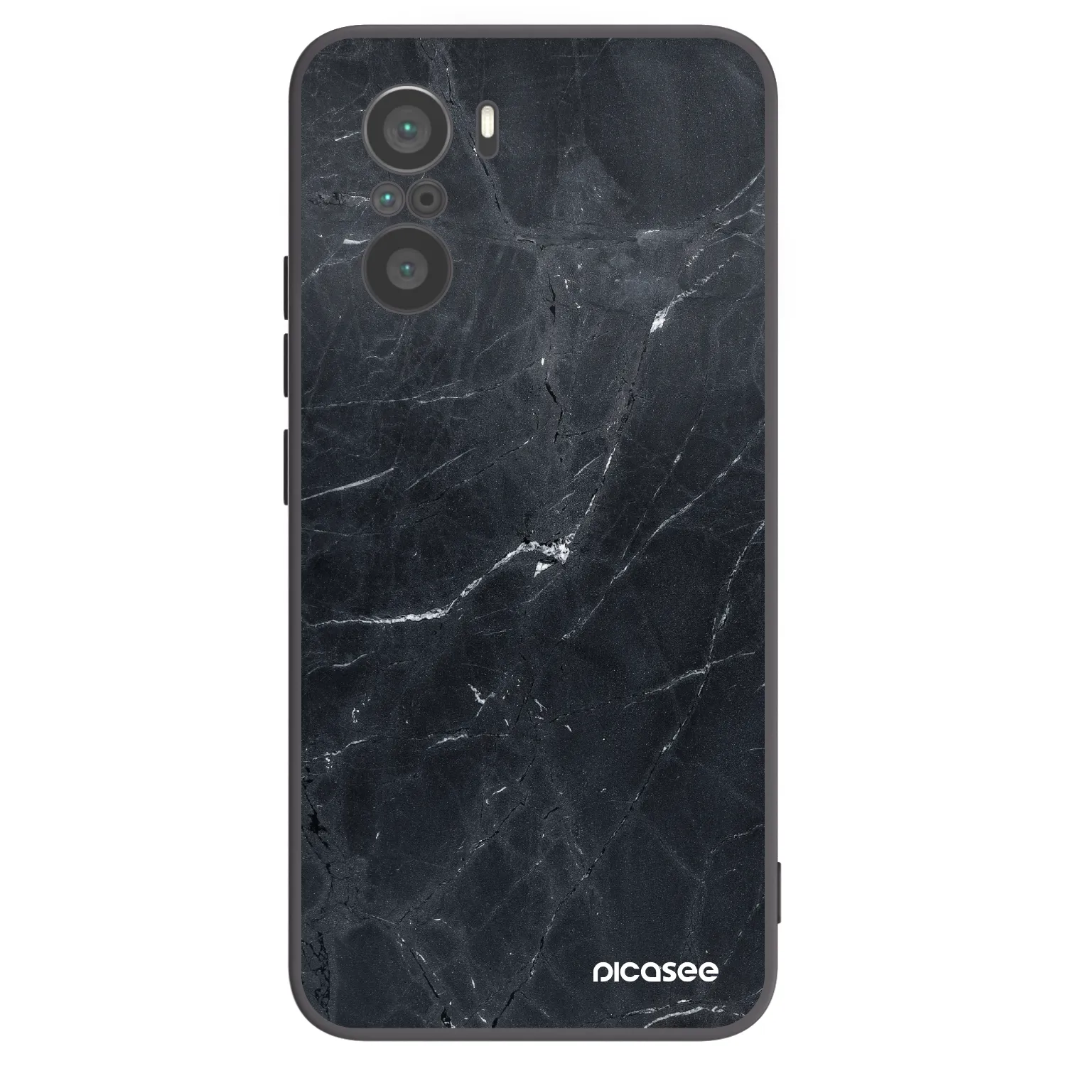Picasee husă neagră din silicon pentru Xiaomi Poco F3 - Black marble