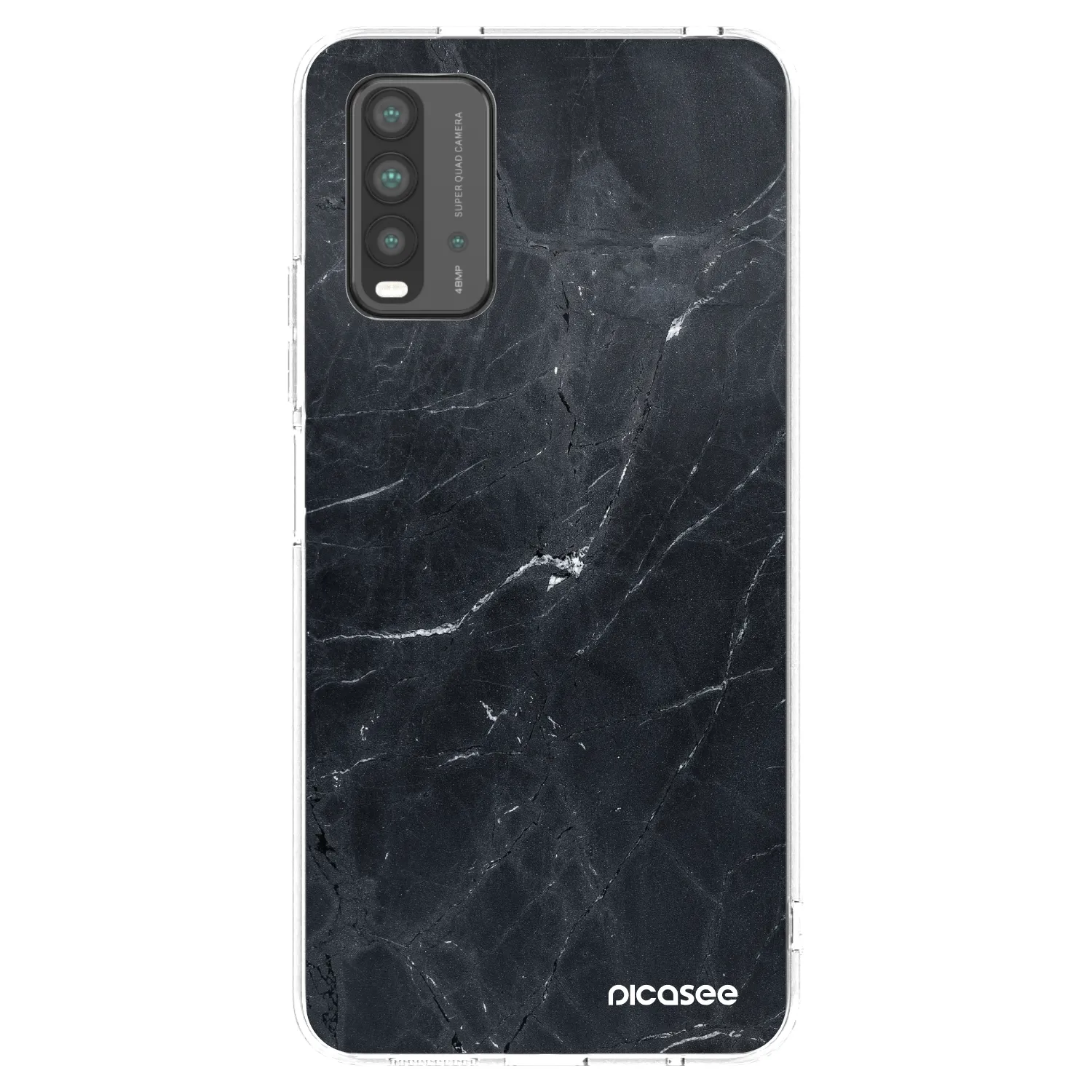Picasee husă transparentă din silicon pentru Xiaomi Redmi 9T - Black marble