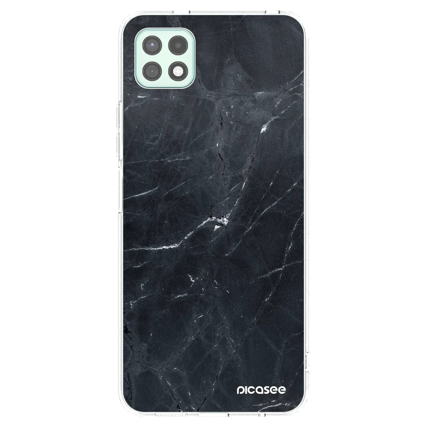 Picasee husă transparentă din silicon pentru Samsung Galaxy A22 A226B 5G - Black marble