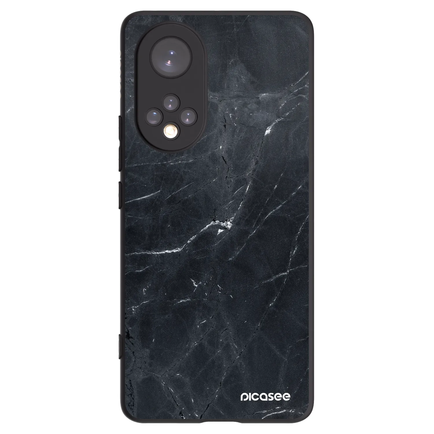 Picasee husă neagră din silicon pentru Honor 50 5G - Black marble
