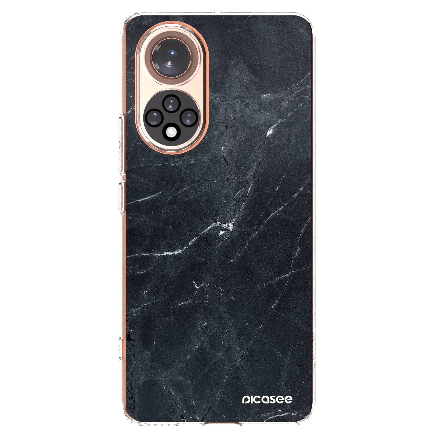 Picasee husă transparentă din silicon pentru Huawei Nova 9 - Black marble