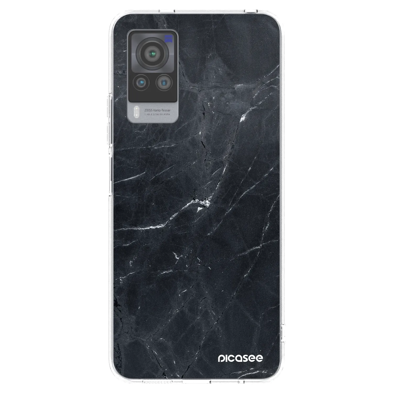 Picasee husă transparentă din silicon pentru Vivo X60 Pro 5G - Black marble