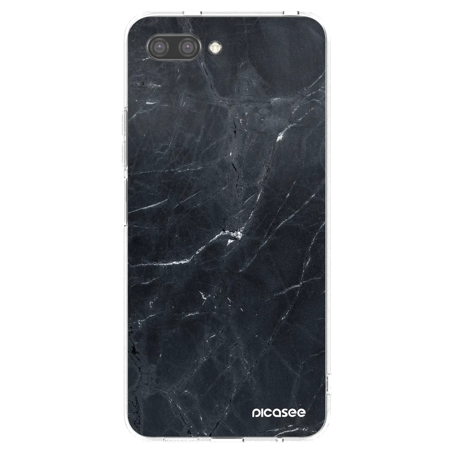 Picasee husă transparentă din silicon pentru Honor 10 - Black marble
