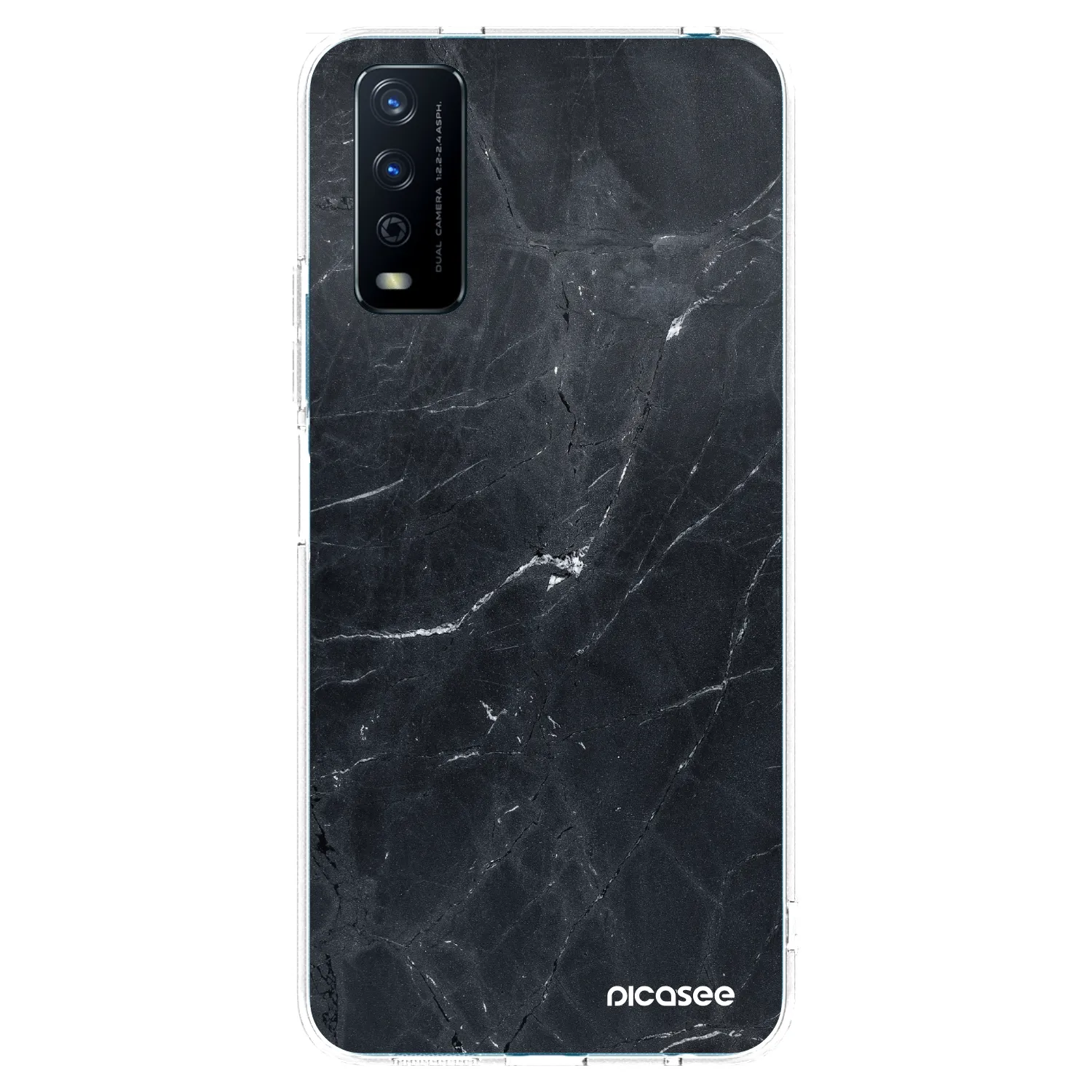 Picasee husă transparentă din silicon pentru Vivo Y11s - Black marble