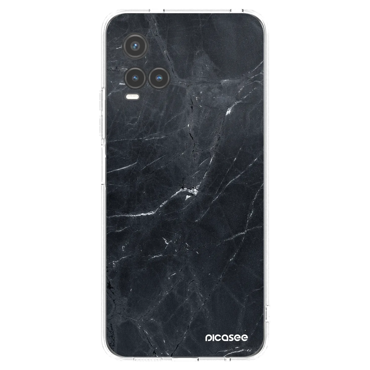 Picasee husă transparentă din silicon pentru Vivo Y33s - Black marble
