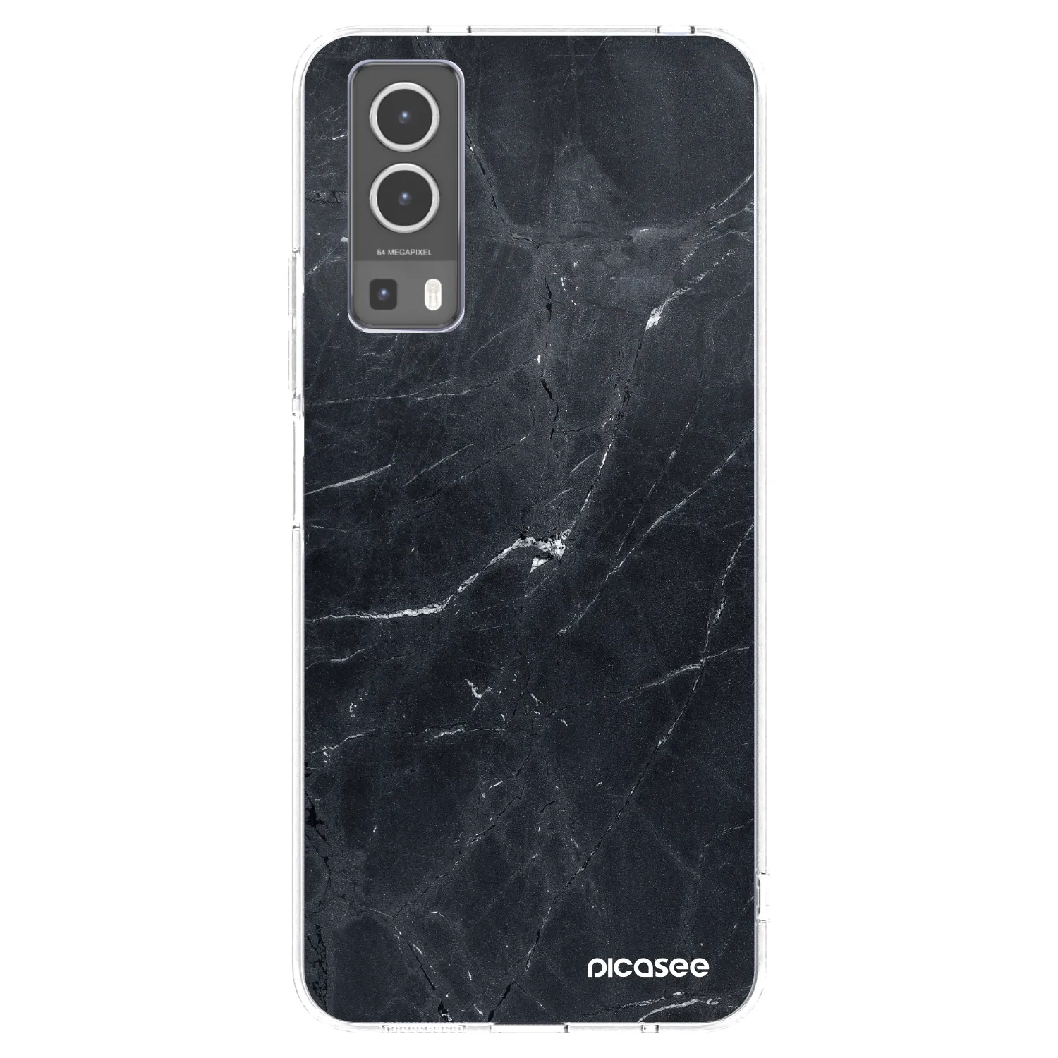 Picasee husă transparentă din silicon pentru Vivo Y72 5G - Black marble