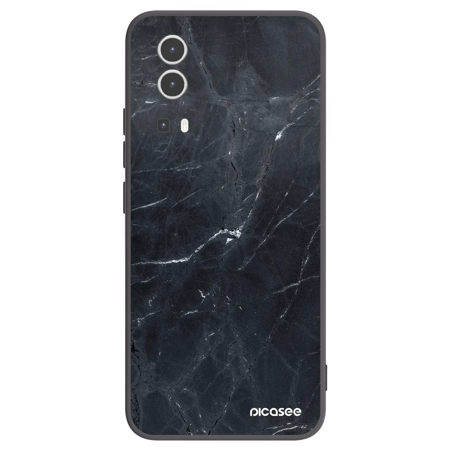 Picasee husă neagră din silicon pentru Vivo Y72 5G - Black marble