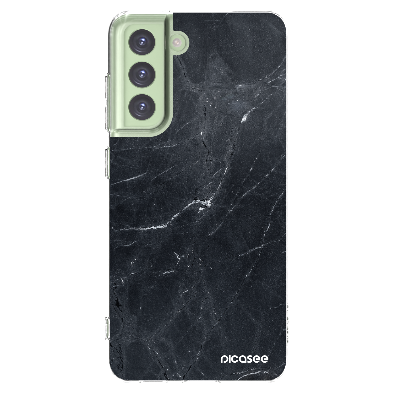 Picasee husă transparentă din silicon pentru Samsung Galaxy S21 FE 5G - Black marble