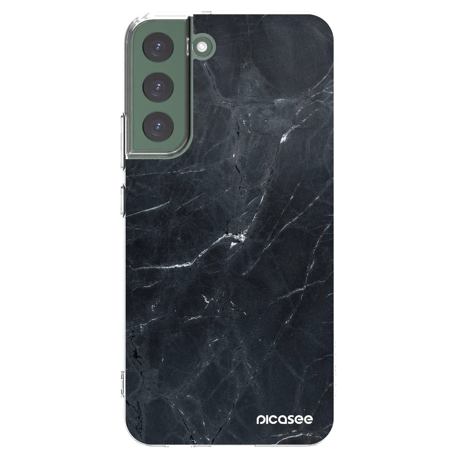Picasee husă transparentă din silicon pentru Samsung Galaxy S22+ 5G - Black marble