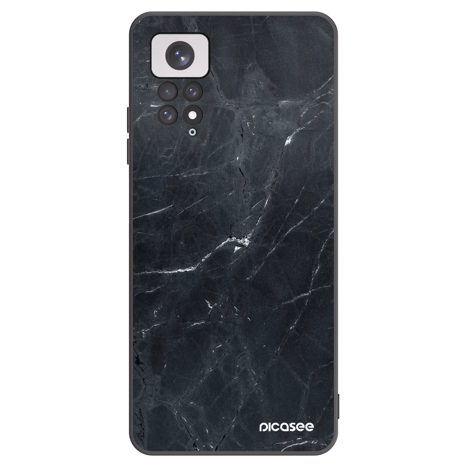 Picasee husă neagră din silicon pentru Xiaomi Redmi Note 11 - Black marble