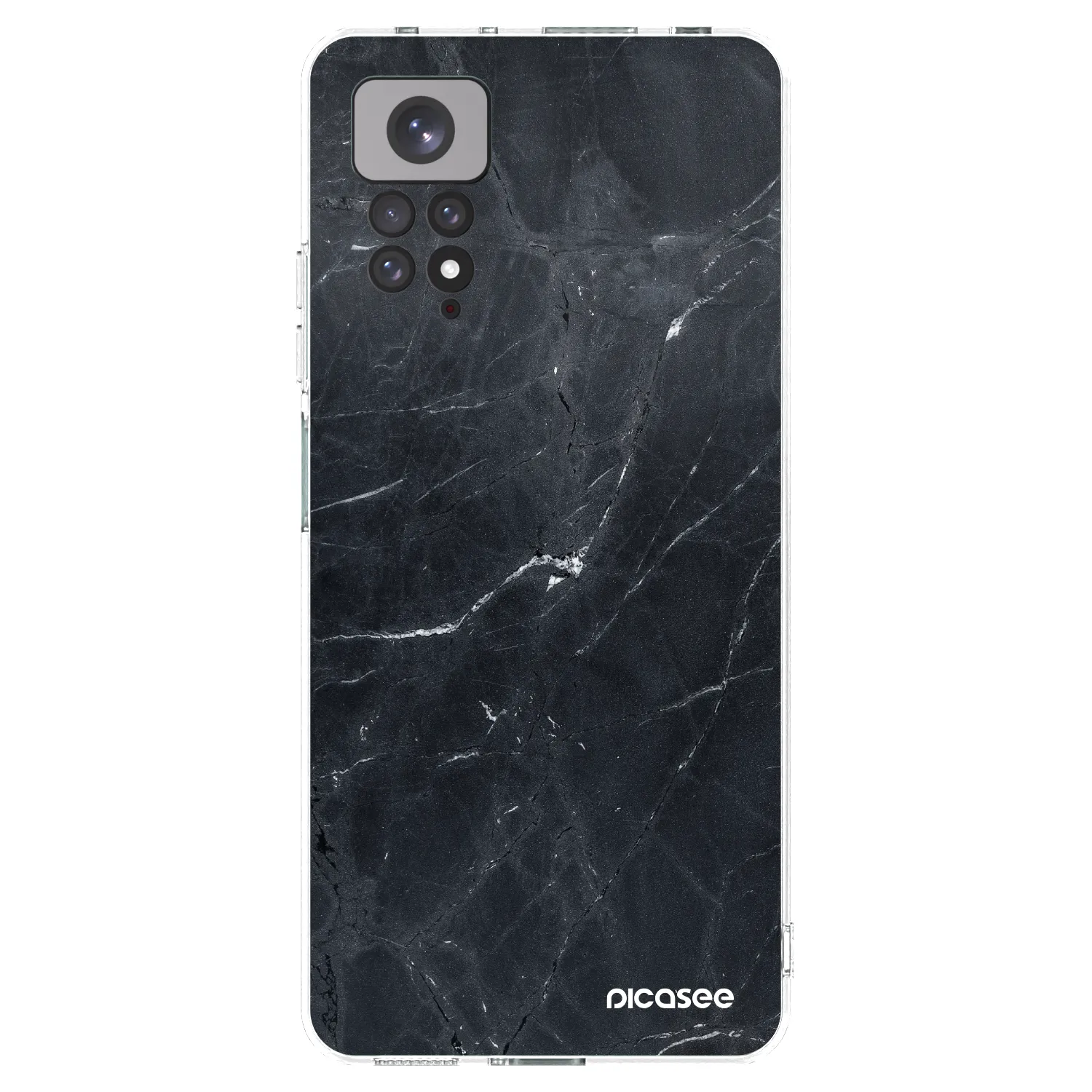 Picasee husă transparentă din silicon pentru Xiaomi Redmi Note 11S 4G - Black marble