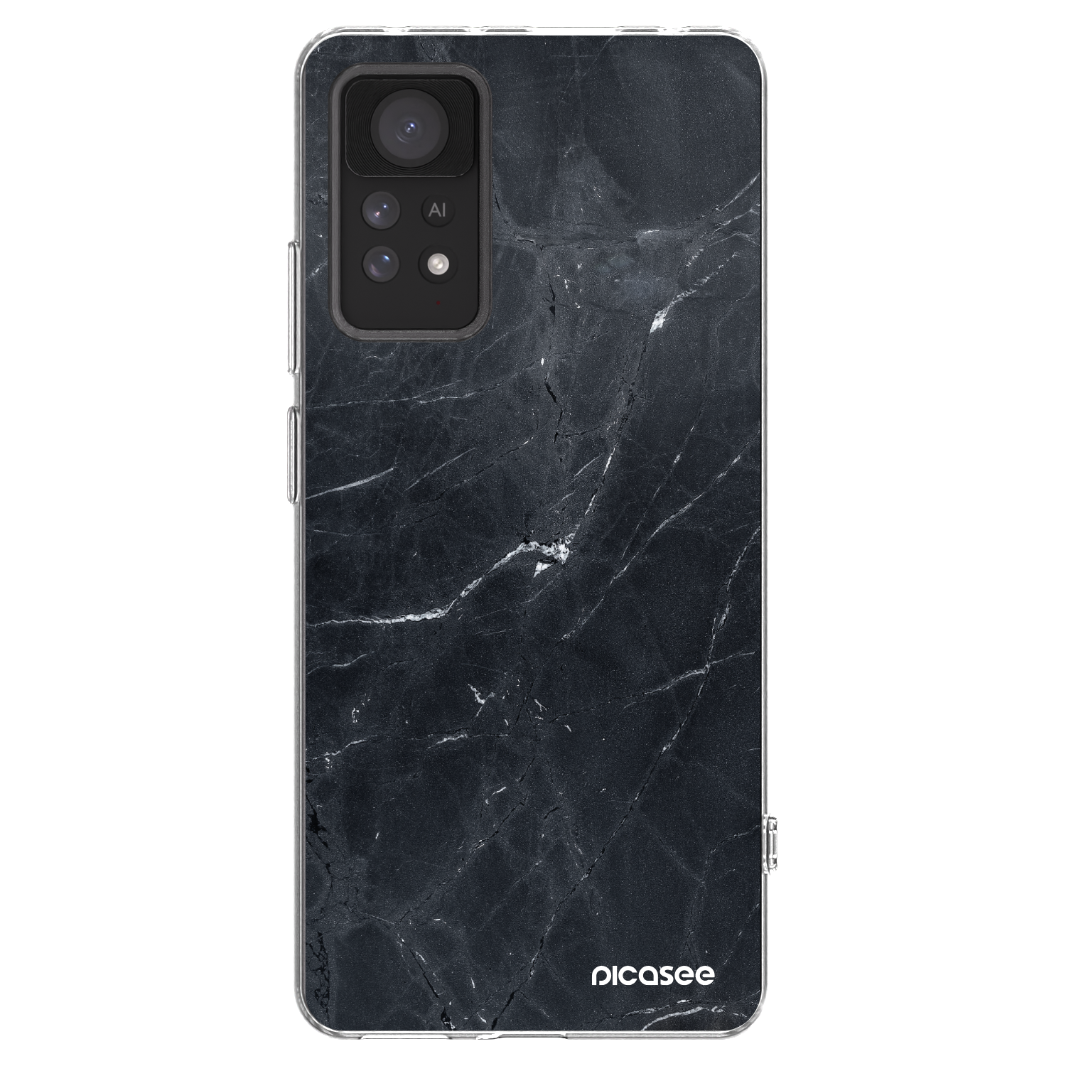 Picasee husă transparentă din silicon pentru Xiaomi Redmi Note 11 Pro - Black marble