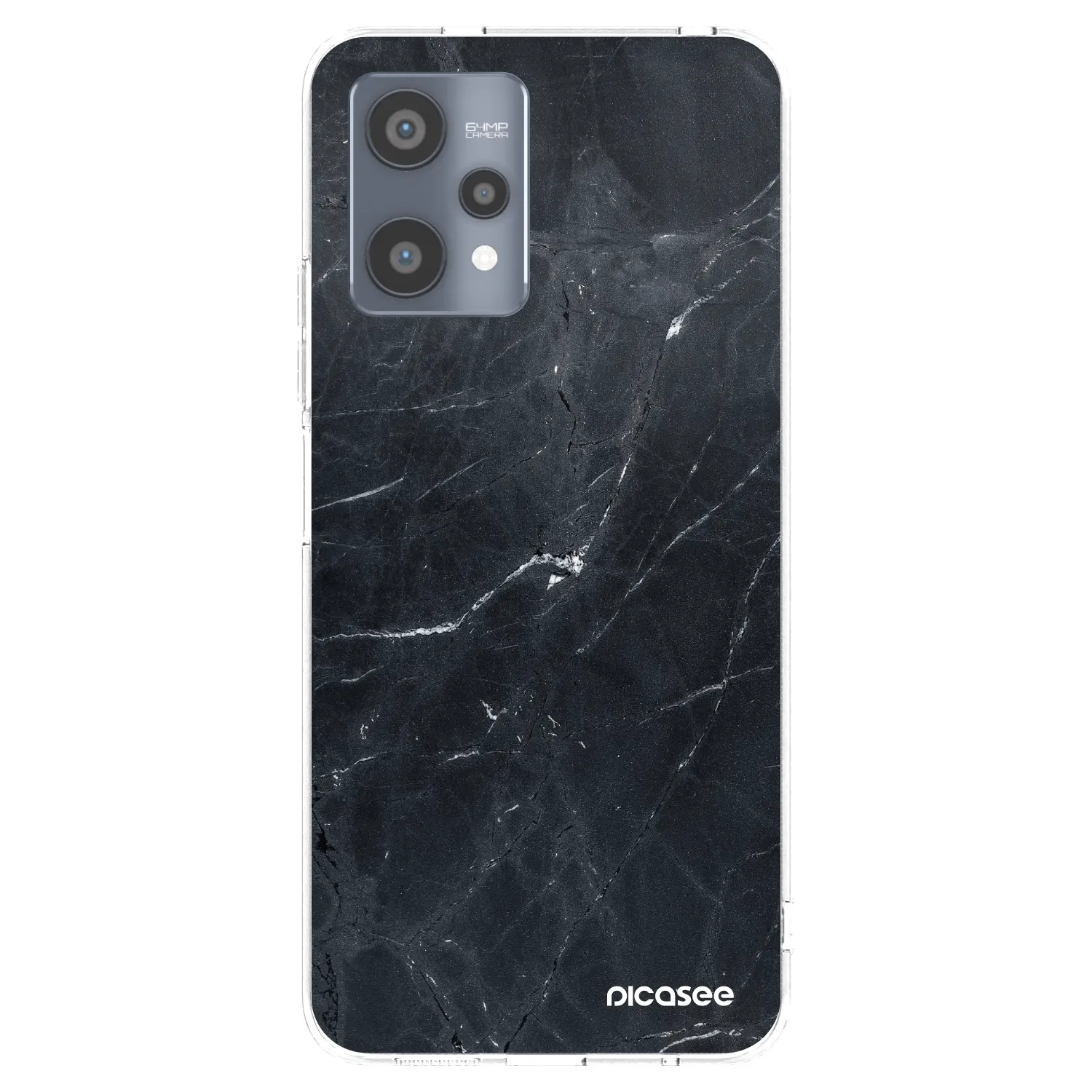 Picasee husă transparentă din silicon pentru Realme 9 Pro 5G - Black marble