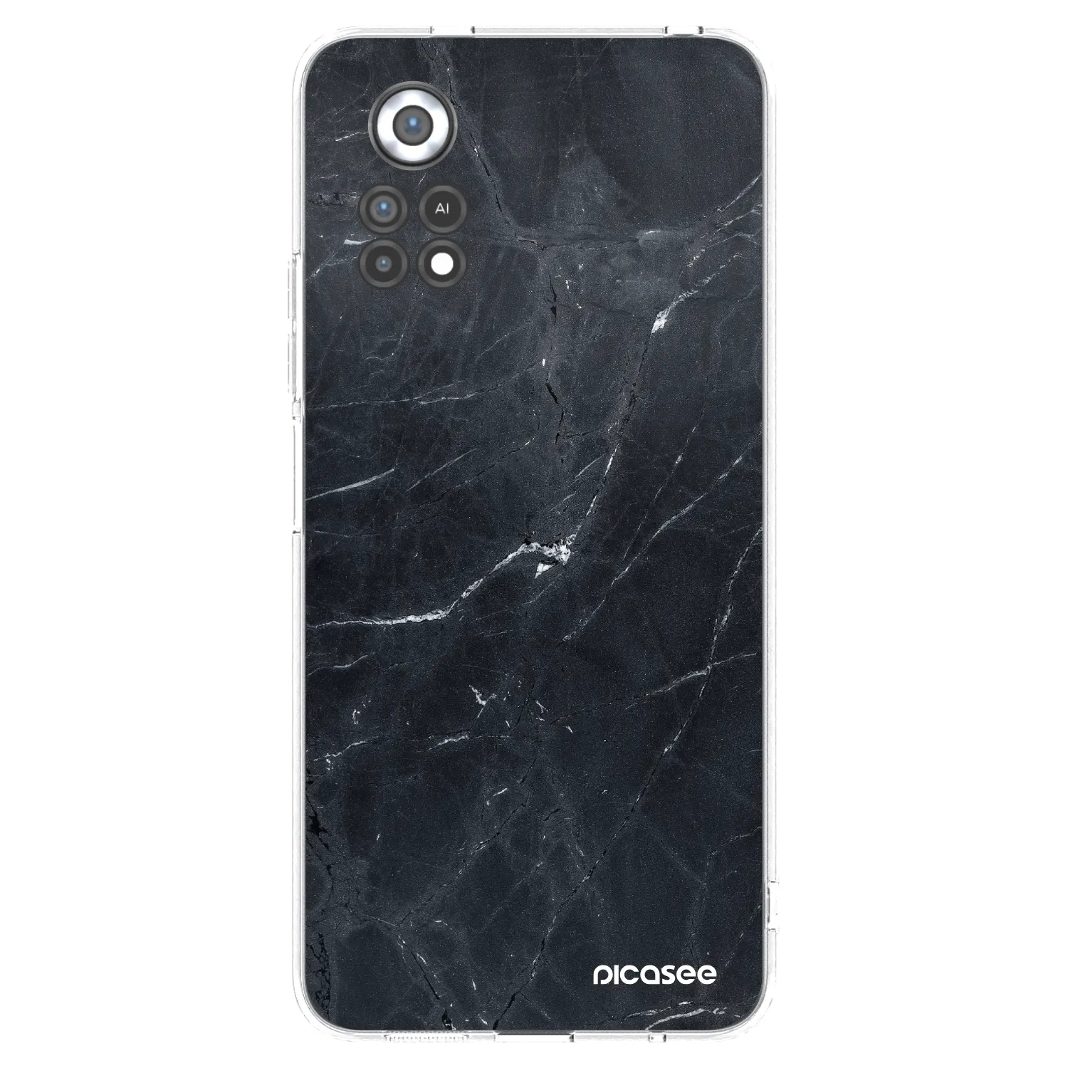 Picasee husă transparentă din silicon pentru Xiaomi Poco X4 Pro 5G - Black marble