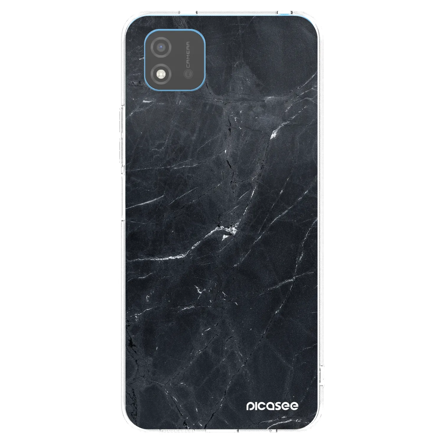 Picasee husă transparentă din silicon pentru Realme C11 (2021) - Black marble