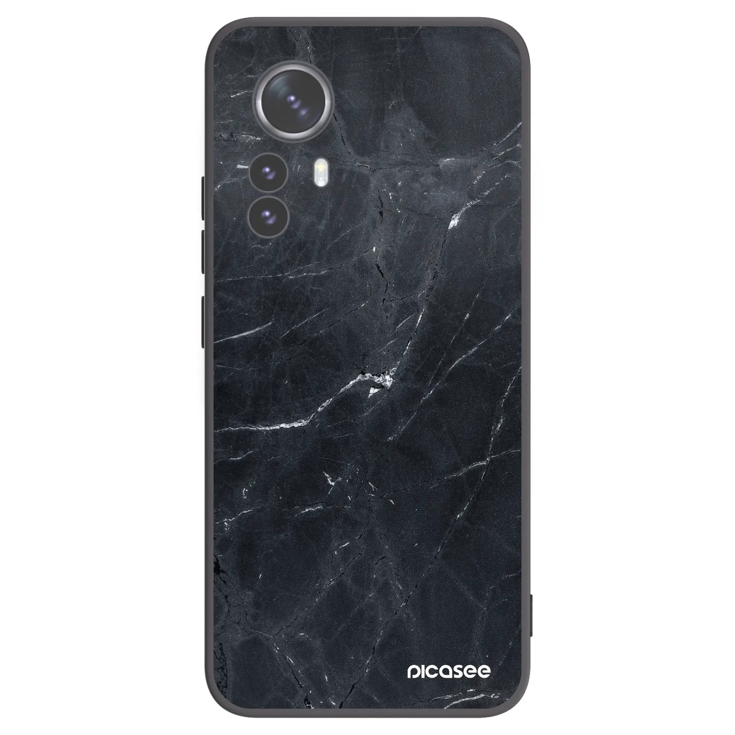 Picasee husă neagră din silicon pentru Xiaomi 12 Pro - Black marble