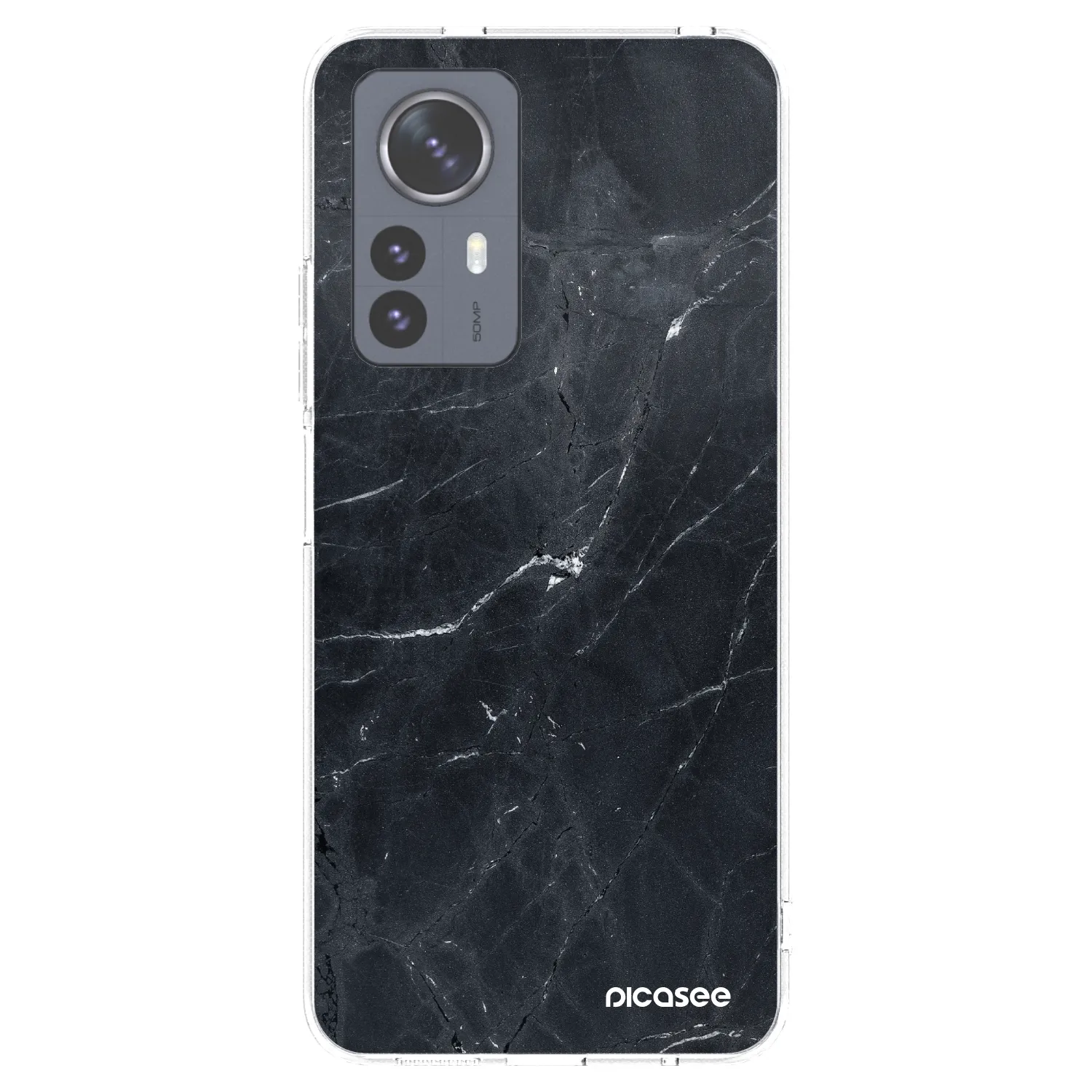 Picasee husă transparentă din silicon pentru Xiaomi 12 Pro - Black marble