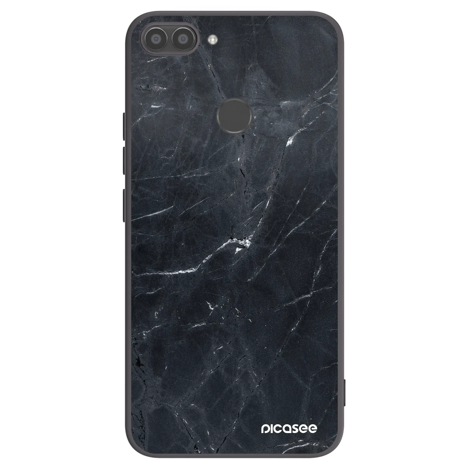 Picasee husă neagră din silicon pentru Huawei P Smart - Black marble