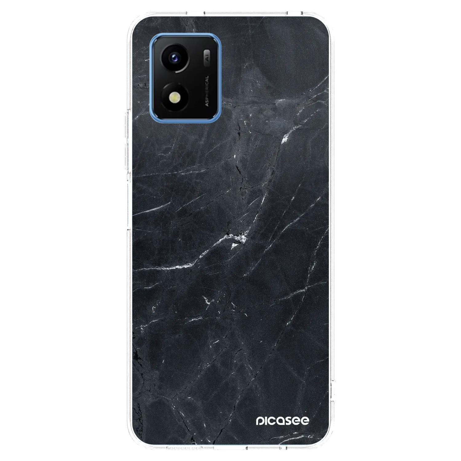 Picasee husă transparentă din silicon pentru Vivo Y01 - Black marble