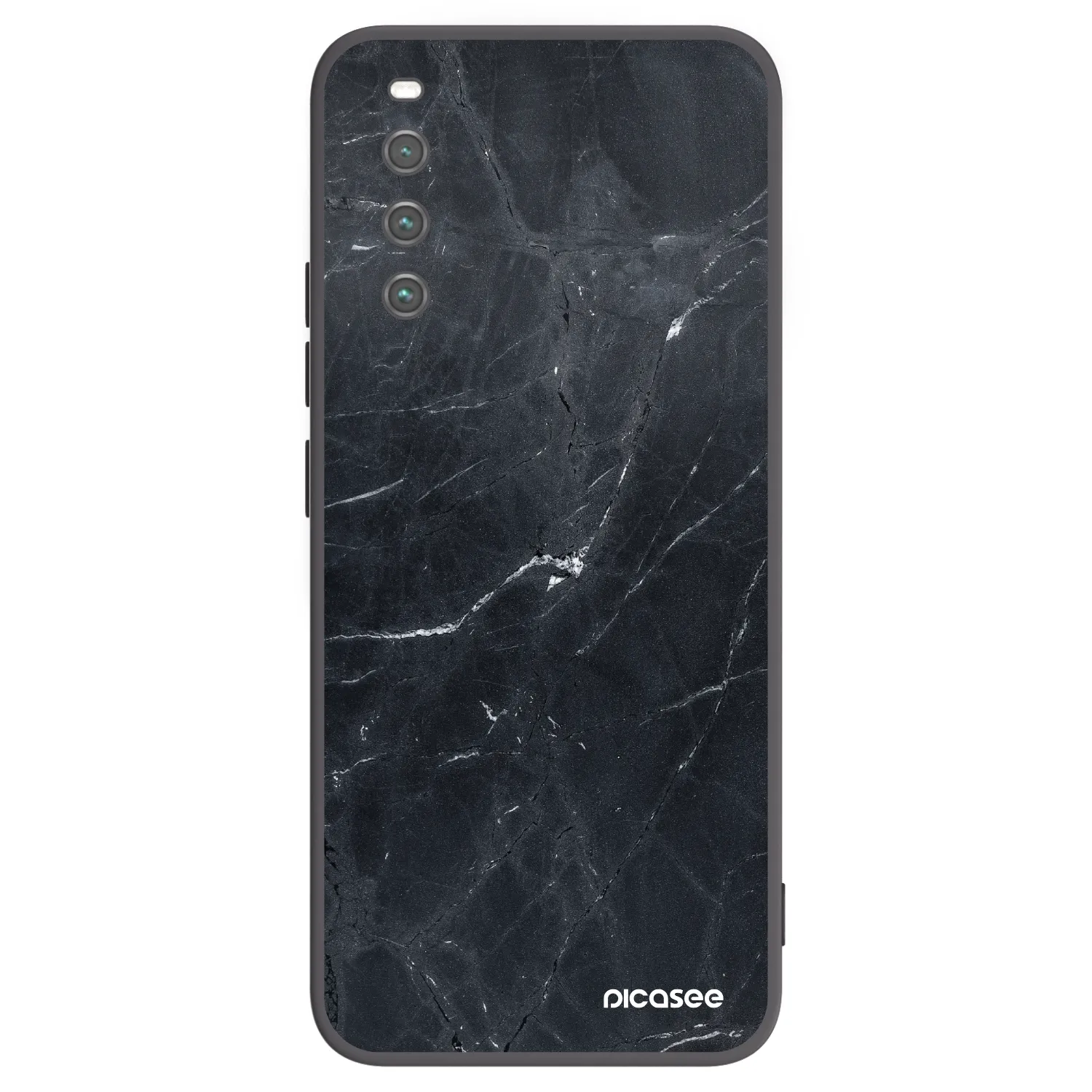 Picasee husă neagră din silicon pentru Sony Xperia 10 IV 5G - Black marble