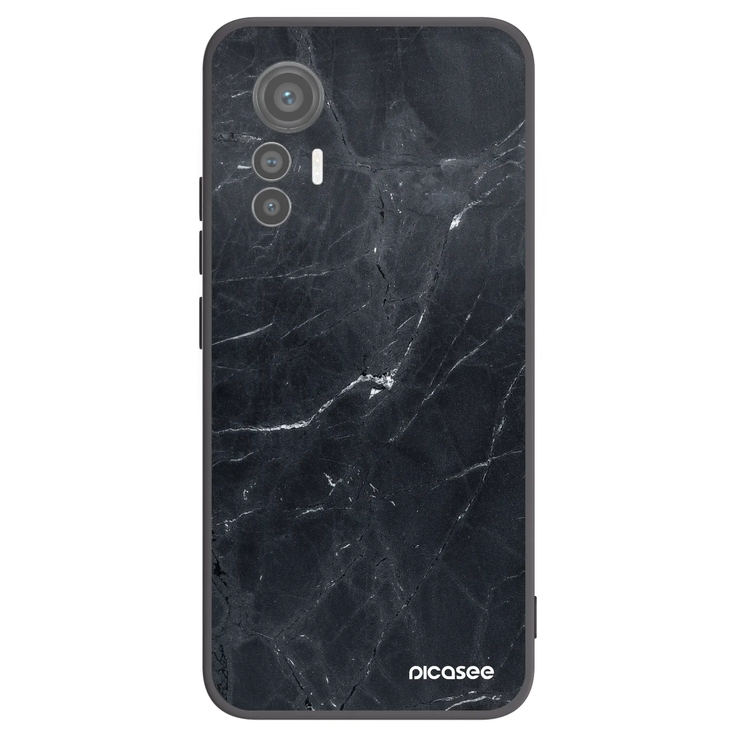 Picasee husă neagră din silicon pentru Xiaomi 12 Lite - Black marble