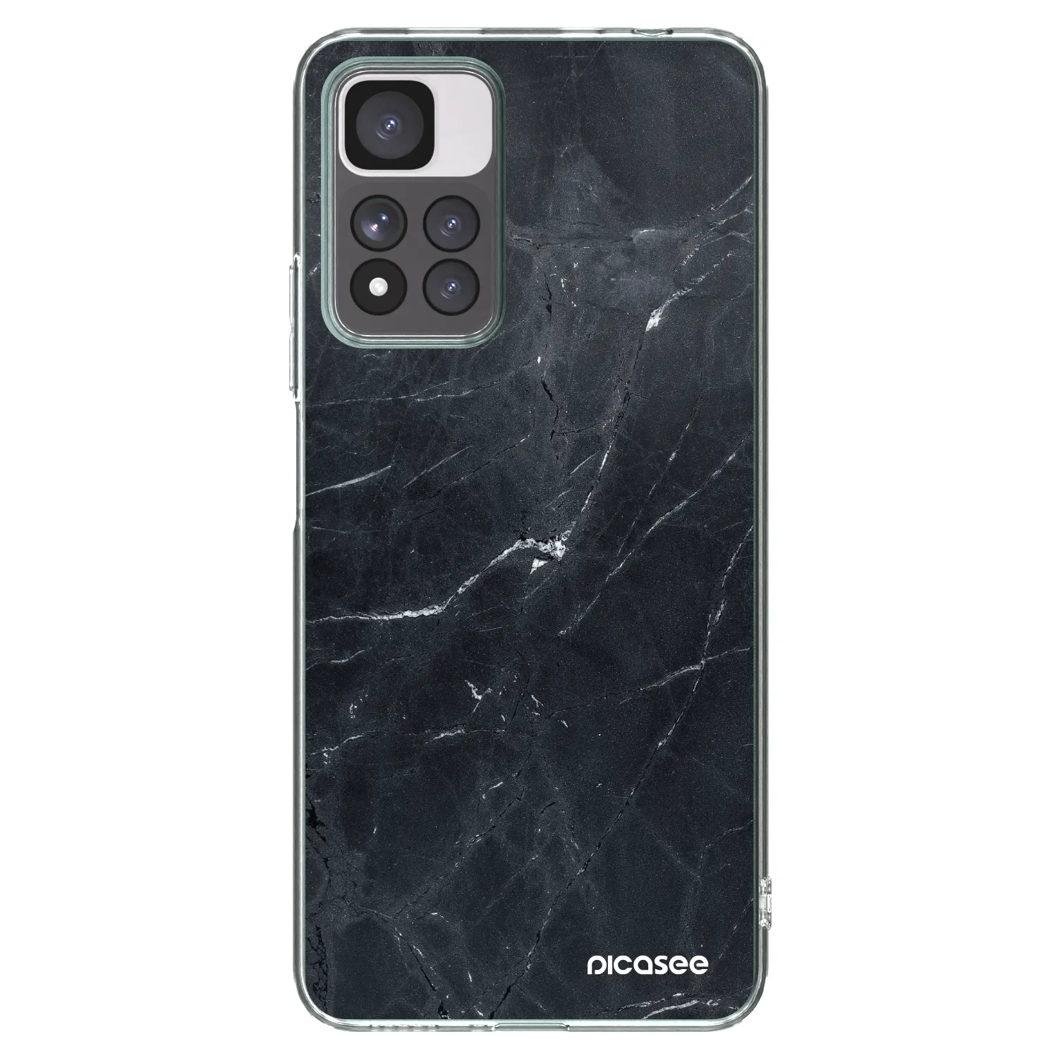 Picasee husă transparentă din silicon pentru Xiaomi Redmi Note 11 Pro+ 5G - Black marble