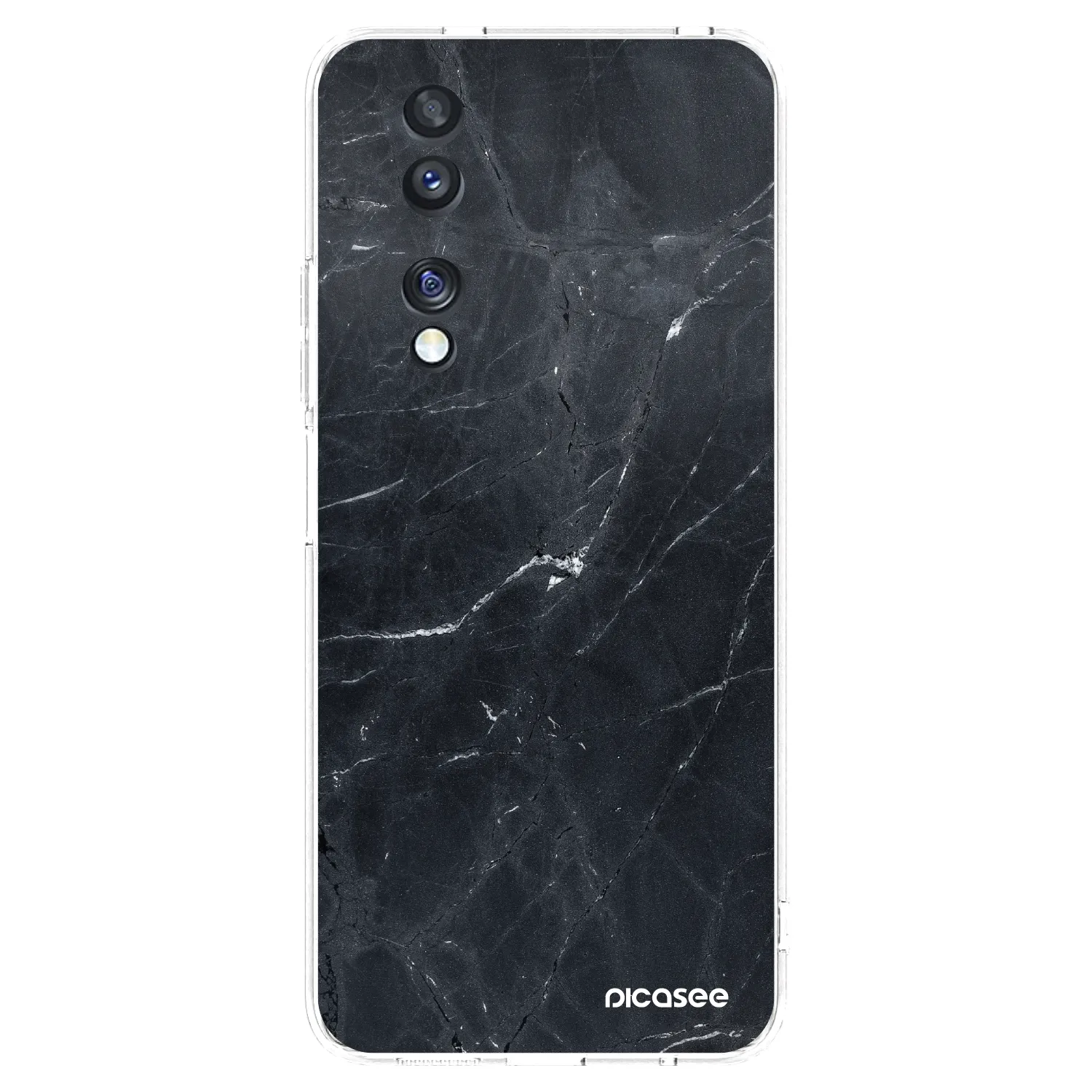 Picasee husă transparentă din silicon pentru Honor 70 - Black marble