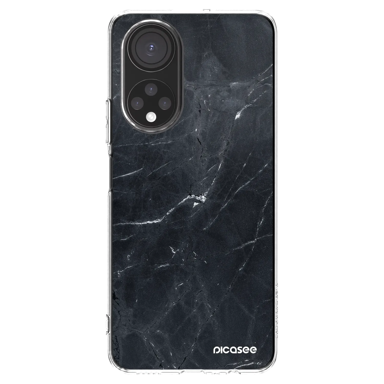 Picasee husă transparentă din silicon pentru Honor X7 - Black marble