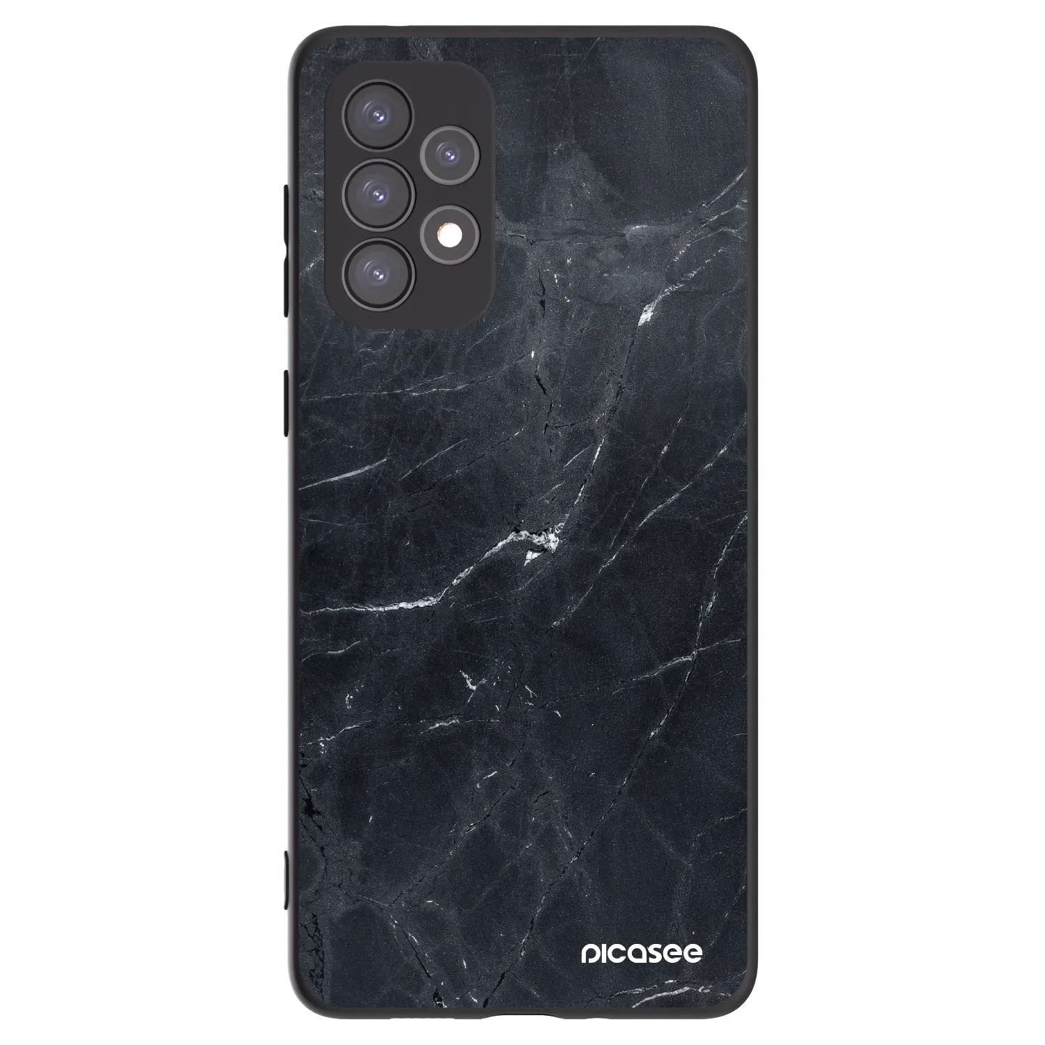 Picasee husă neagră din silicon pentru Samsung Galaxy A73 5G - Black marble