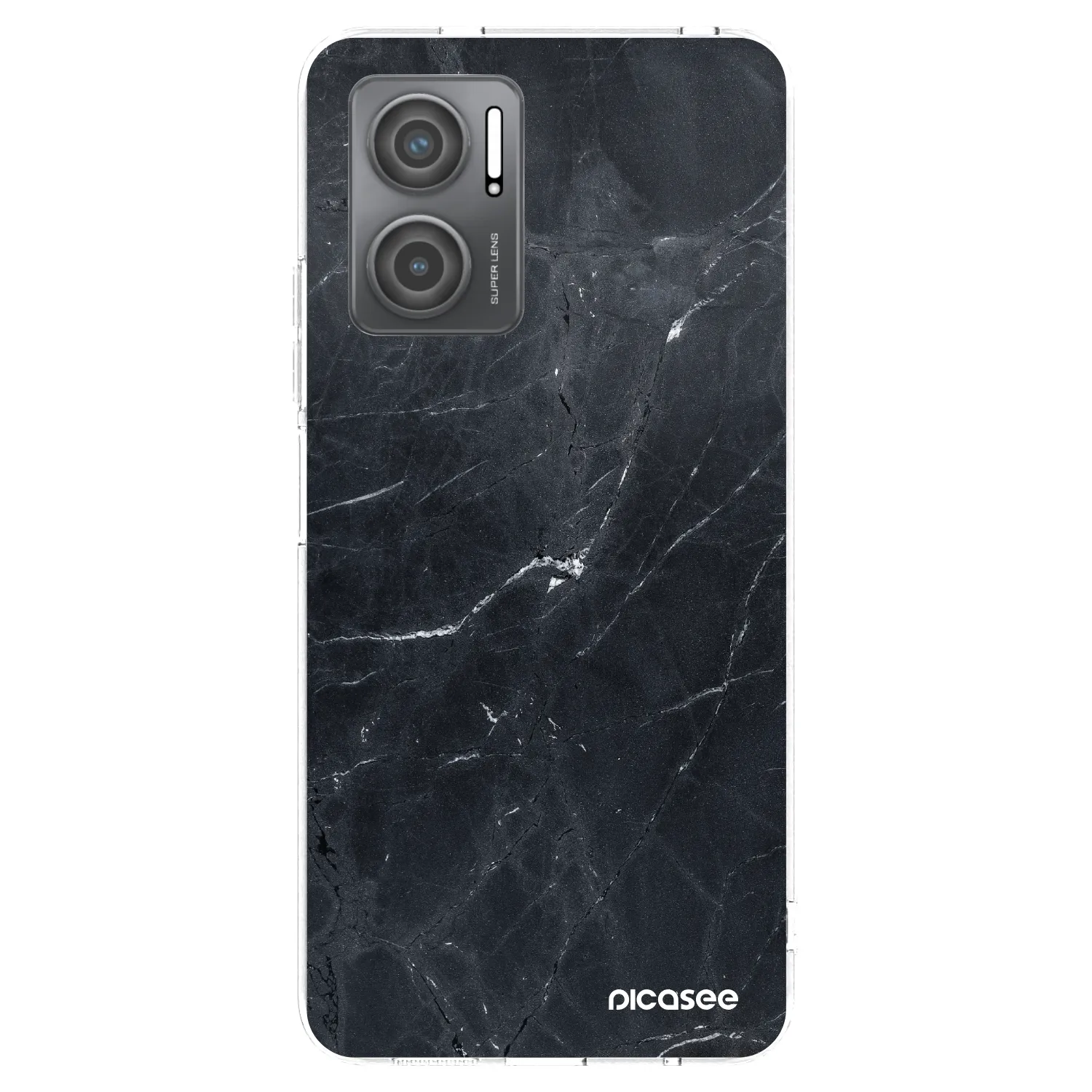 Picasee husă transparentă din silicon pentru Xiaomi Redmi 10 5G - Black marble