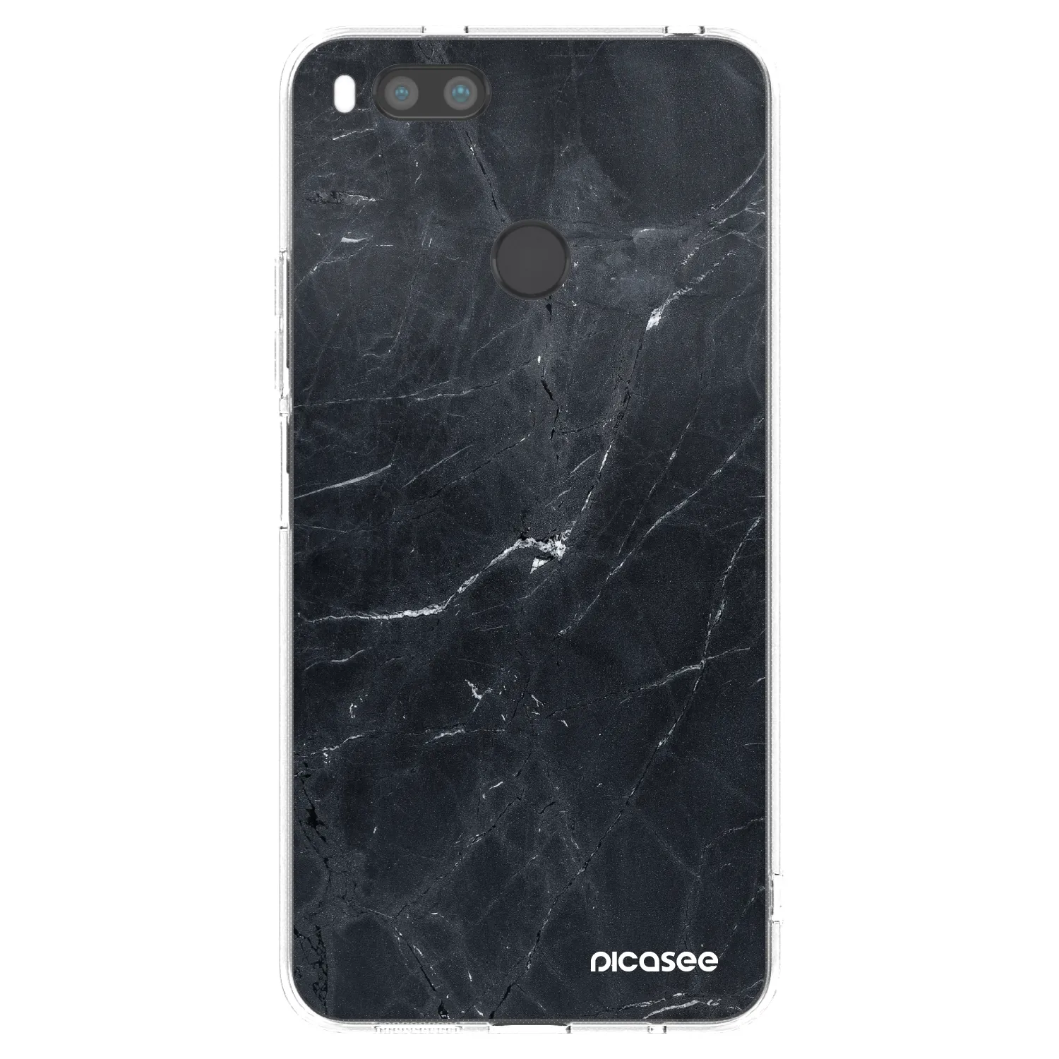 Picasee husă transparentă din silicon pentru Xiaomi Redmi A1 - Black marble