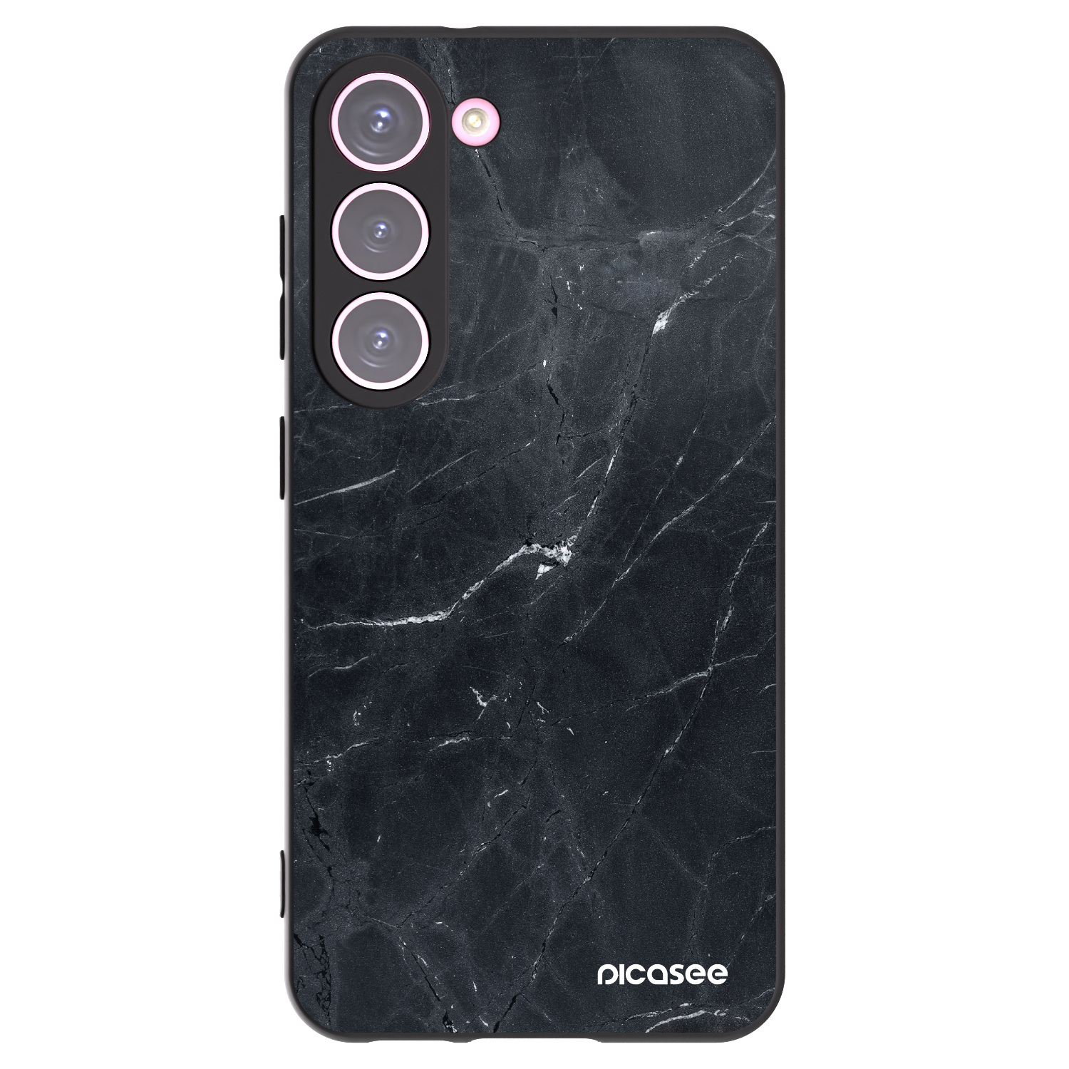 Picasee husă neagră din silicon pentru Samsung Galaxy S23 5G - Black marble