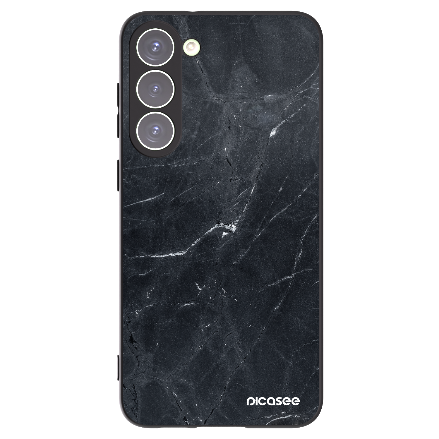 Picasee husă neagră din silicon pentru Samsung Galaxy S23+ 5G - Black marble