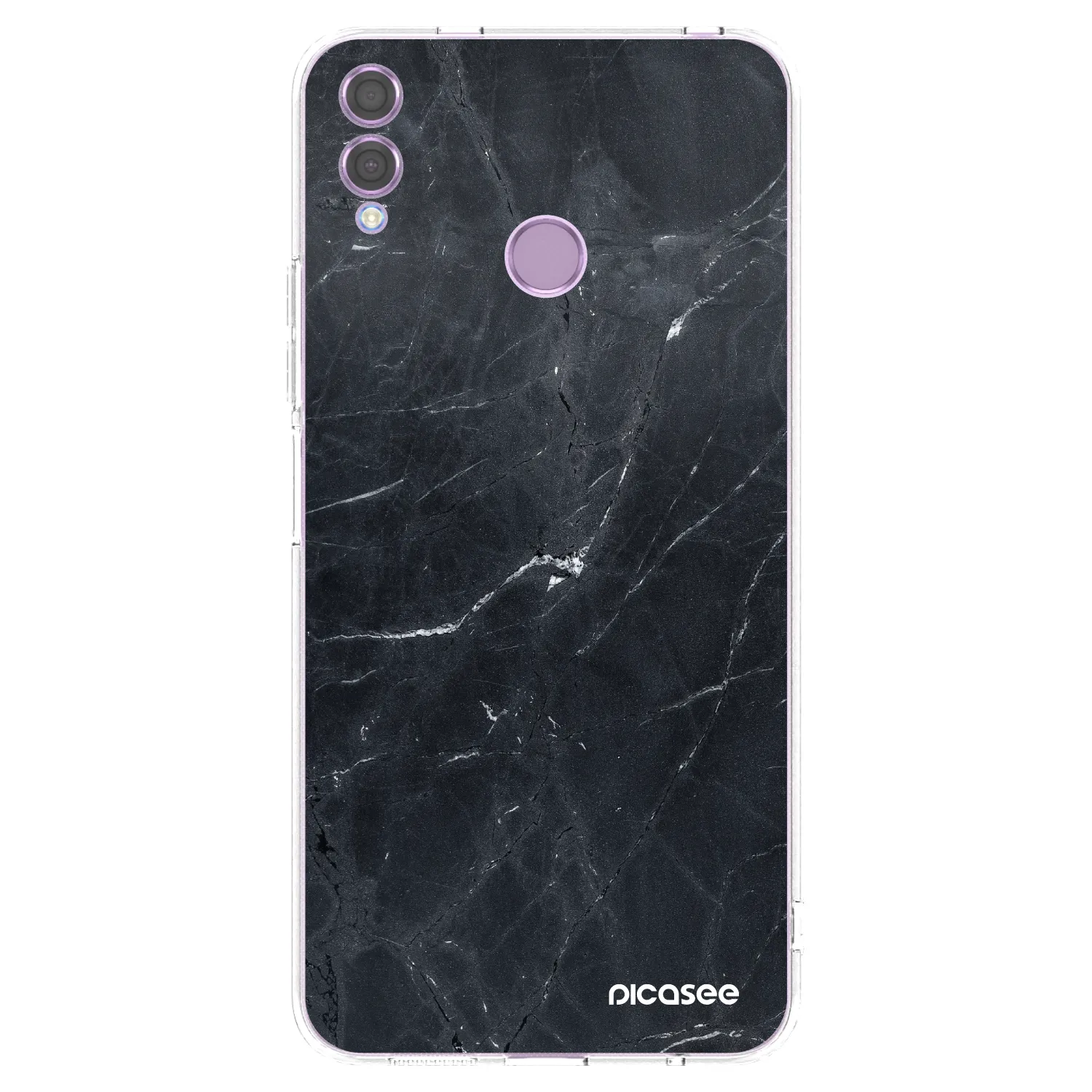 Picasee husă transparentă din silicon pentru Honor 8X - Black marble
