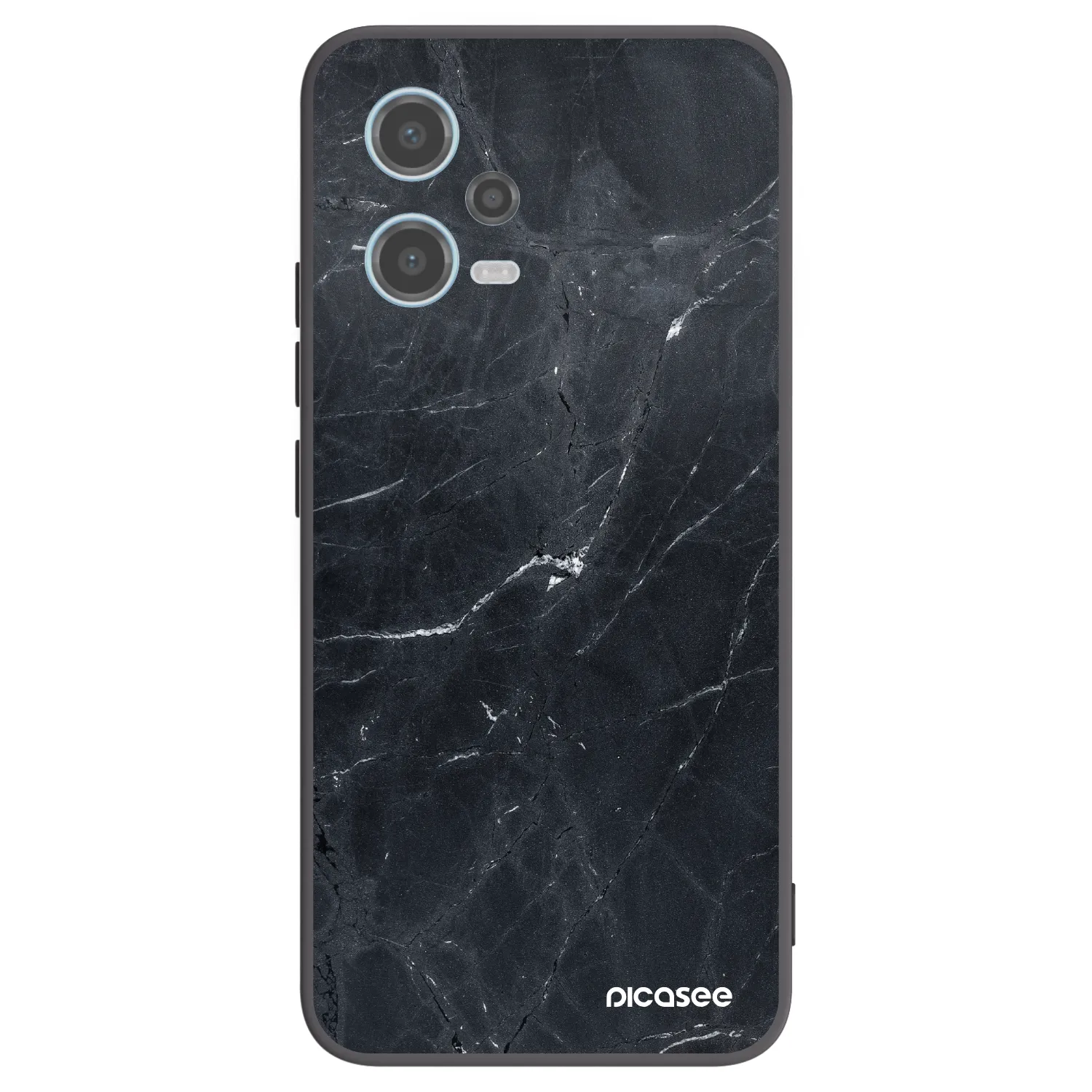 Picasee husă neagră din silicon pentru Xiaomi Redmi Note 12 5G - Black marble