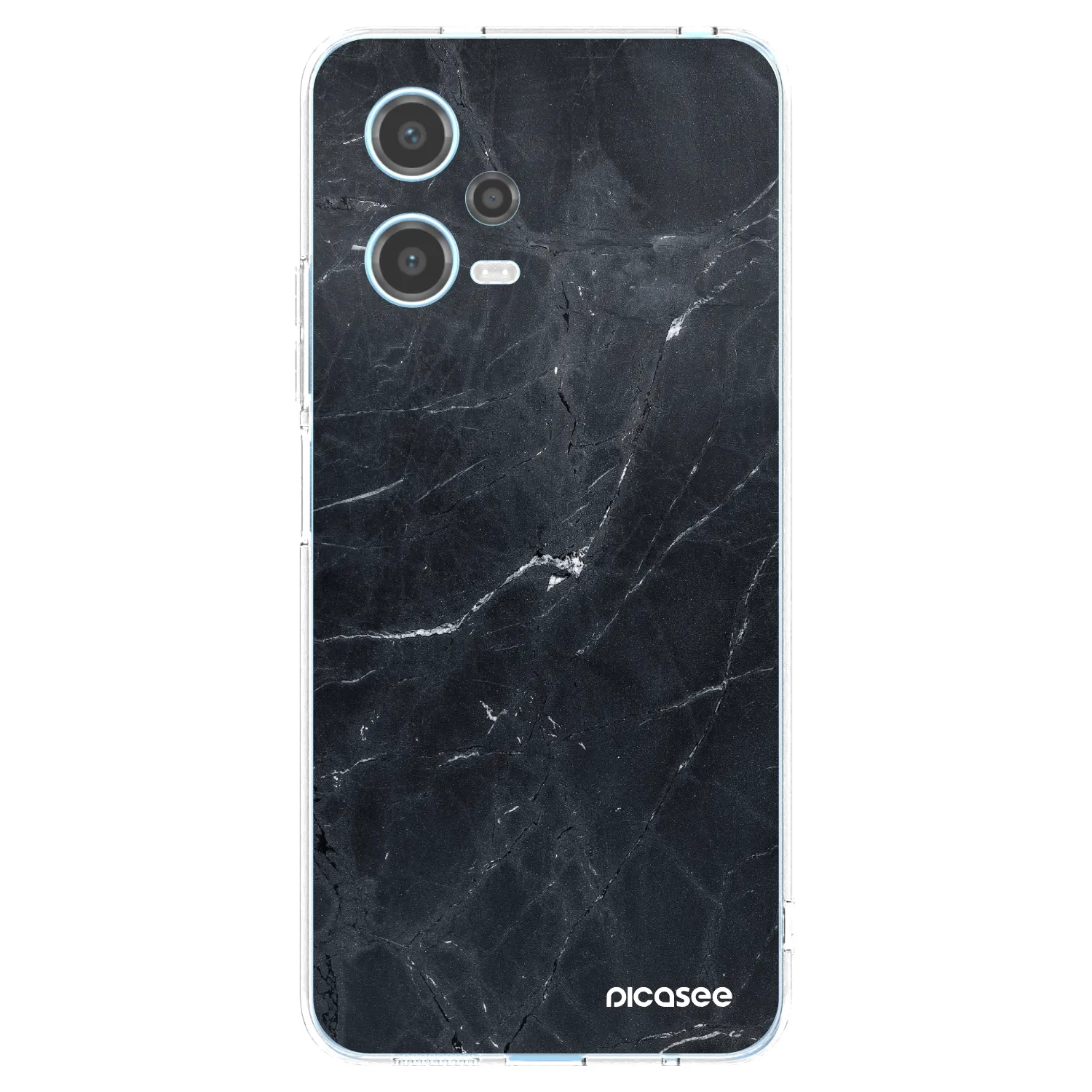 Picasee husă transparentă din silicon pentru Xiaomi Redmi Note 12 5G - Black marble