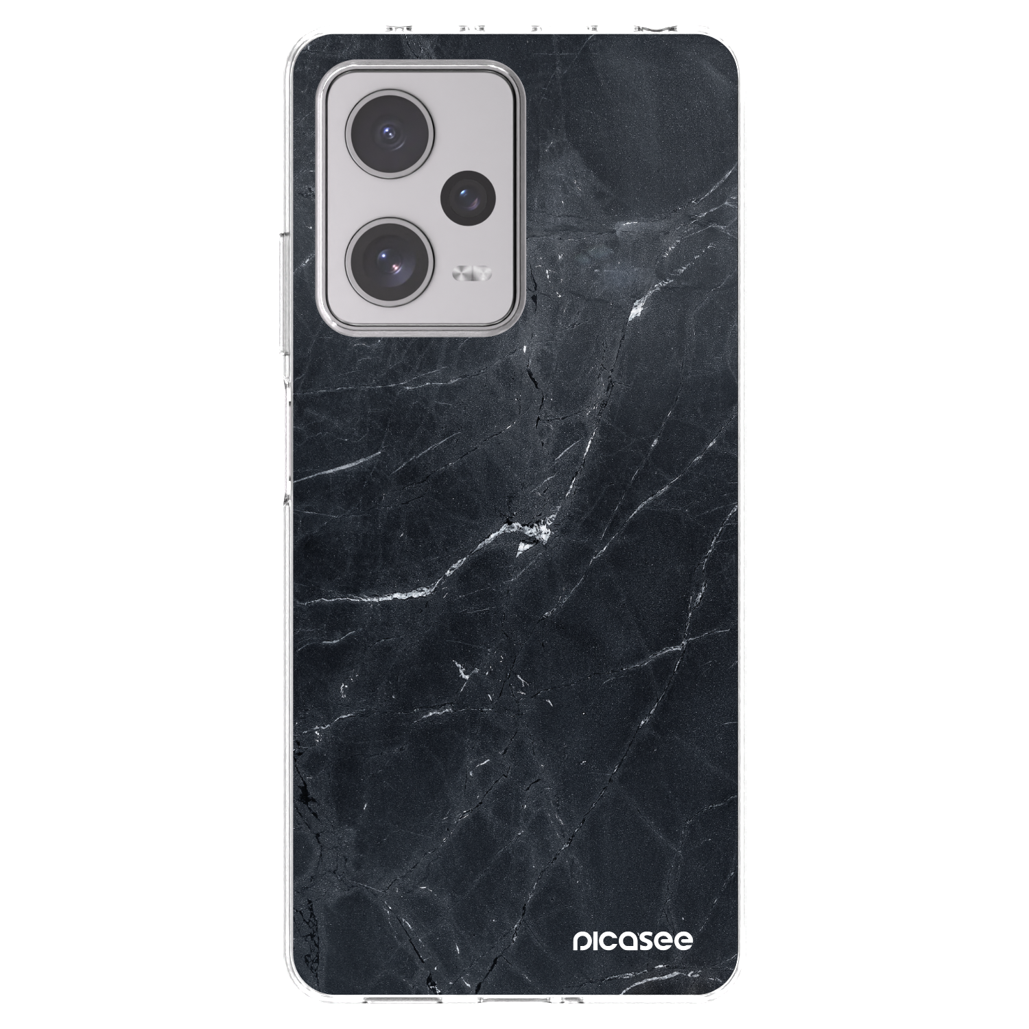 Picasee husă transparentă din silicon pentru Xiaomi Redmi Note 12 Pro+ 5G - Black marble