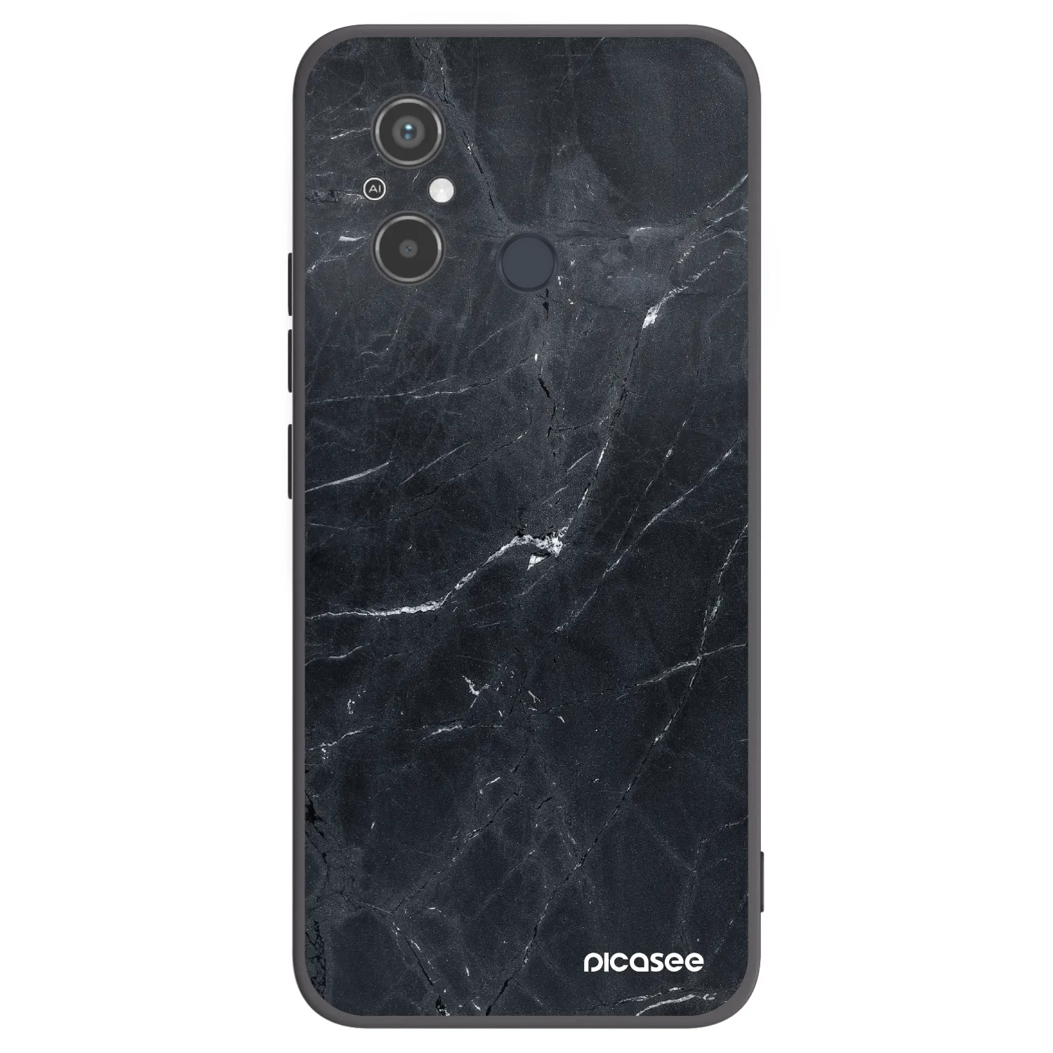 Picasee husă neagră din silicon pentru Xiaomi Redmi 12C - Black marble