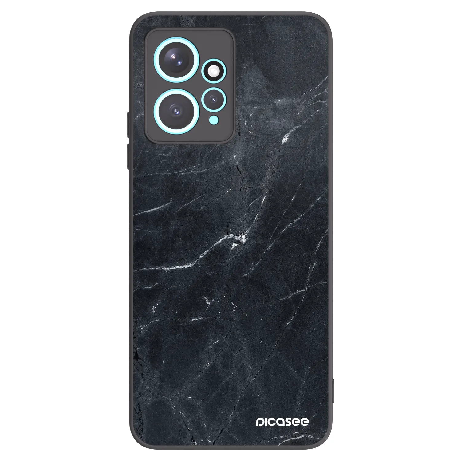 Picasee husă neagră din silicon pentru Xiaomi Redmi Note 12 4G - Black marble