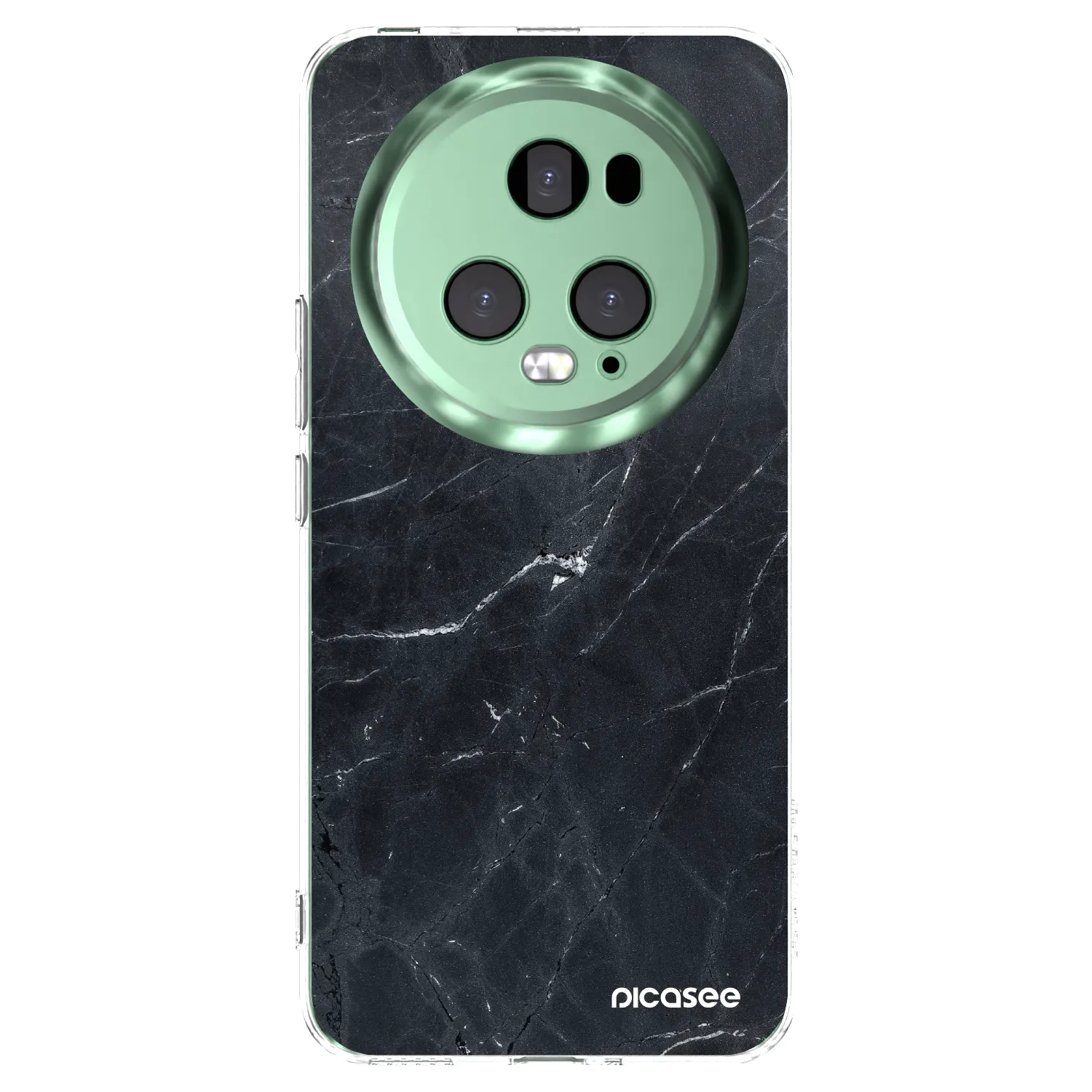 Picasee husă transparentă din silicon pentru Honor Magic5 Pro - Black marble