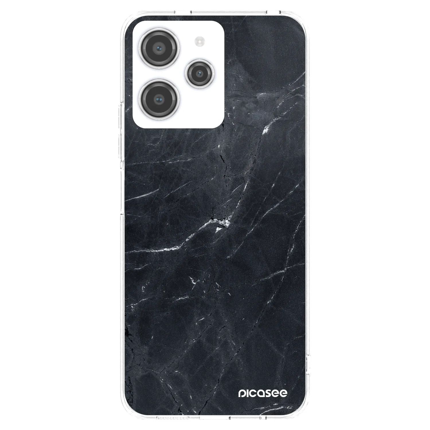 Picasee husă transparentă din silicon pentru Xiaomi Redmi 12 4G - Black marble